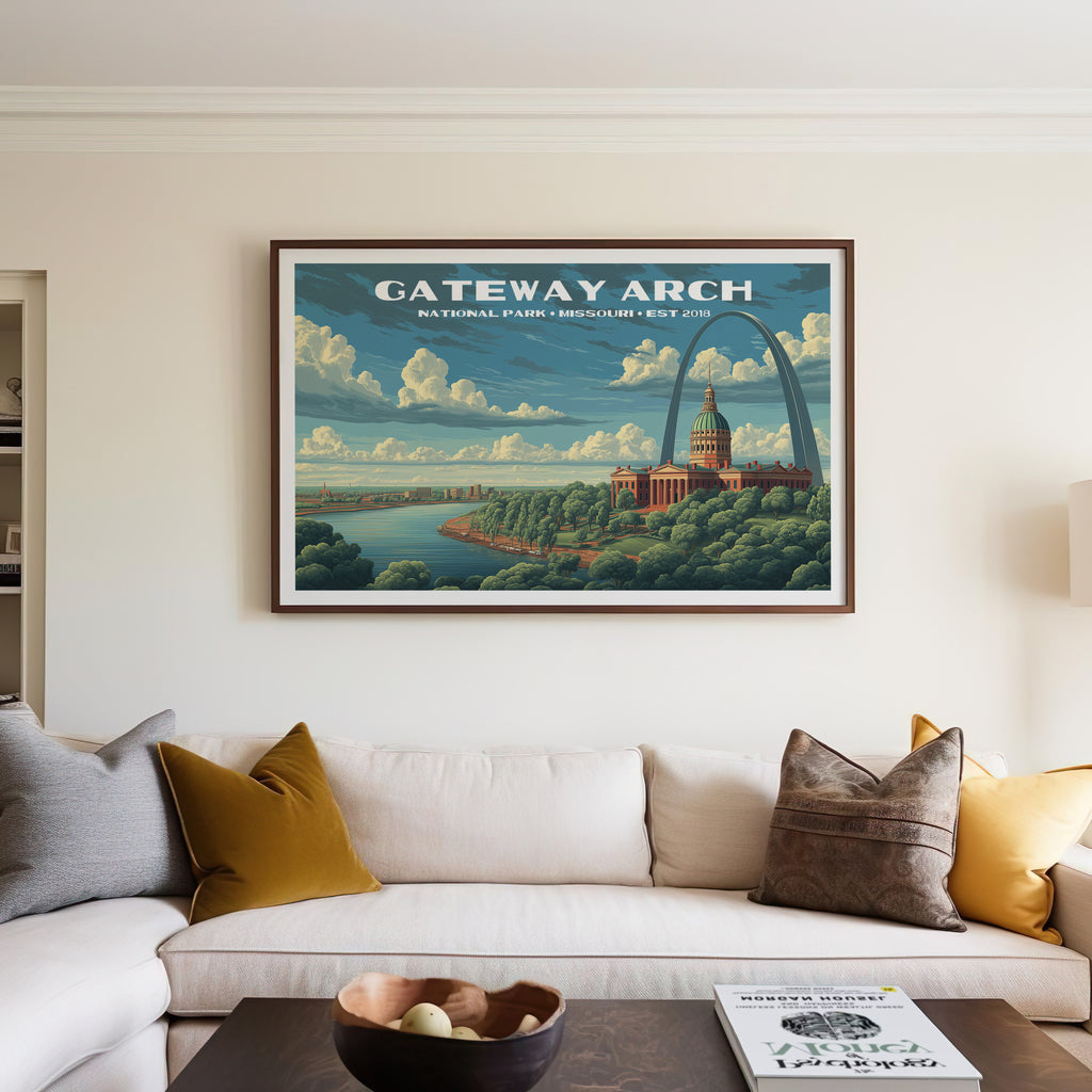 Gateway Arch National Park Horizontal Vintage Art