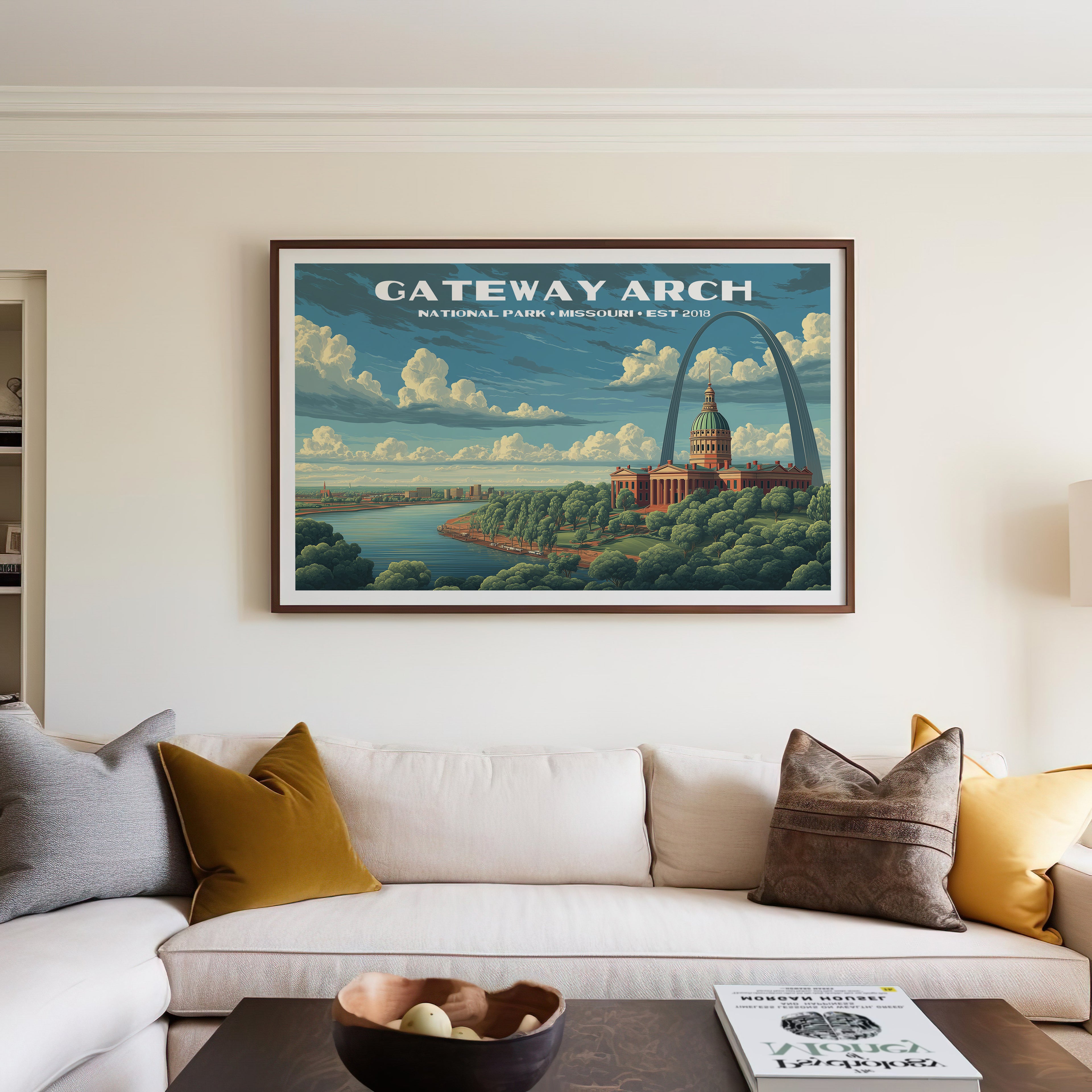 Gateway Arch National Park Horizontal Vintage Art