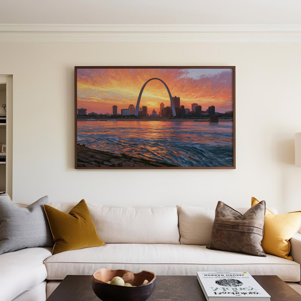 Gateway Arch National Park Classical Oil Painting