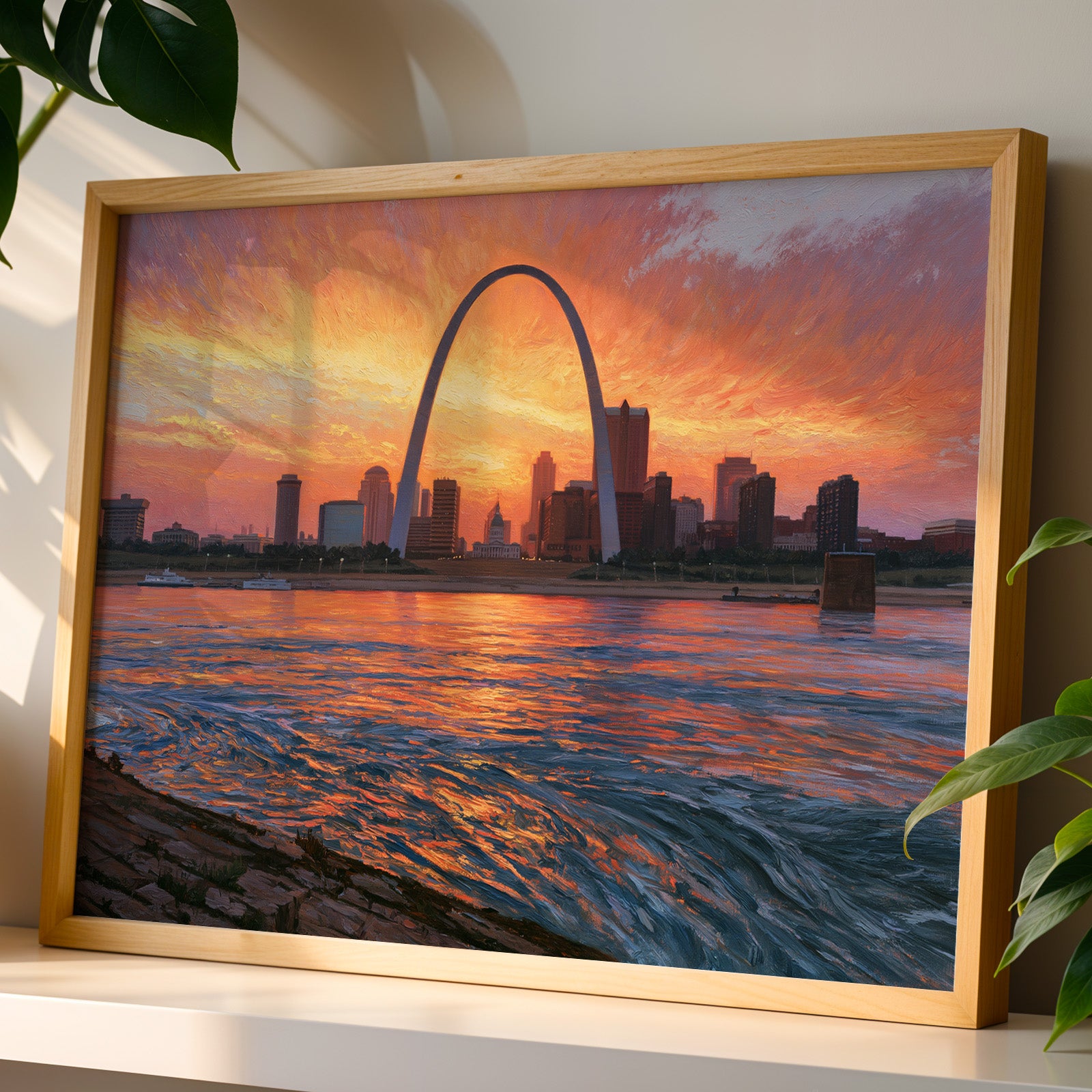 Gateway Arch National Park Classical Oil Painting