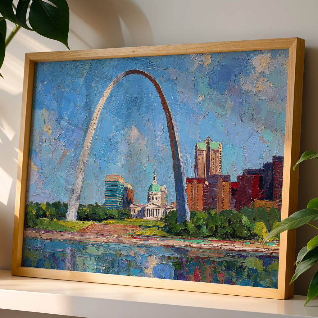 Gateway Arch National Park Oil Painting