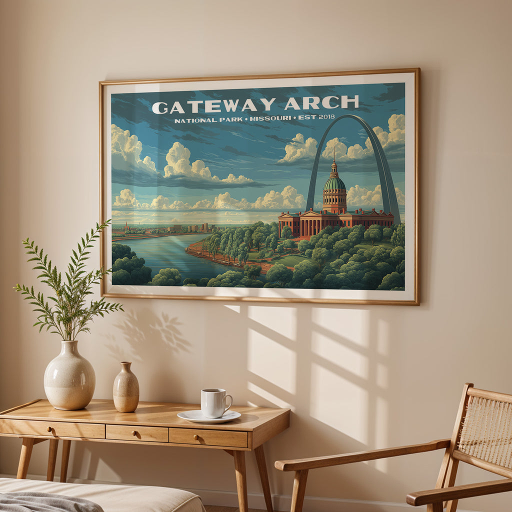 Gateway Arch National Park Horizontal Vintage Art