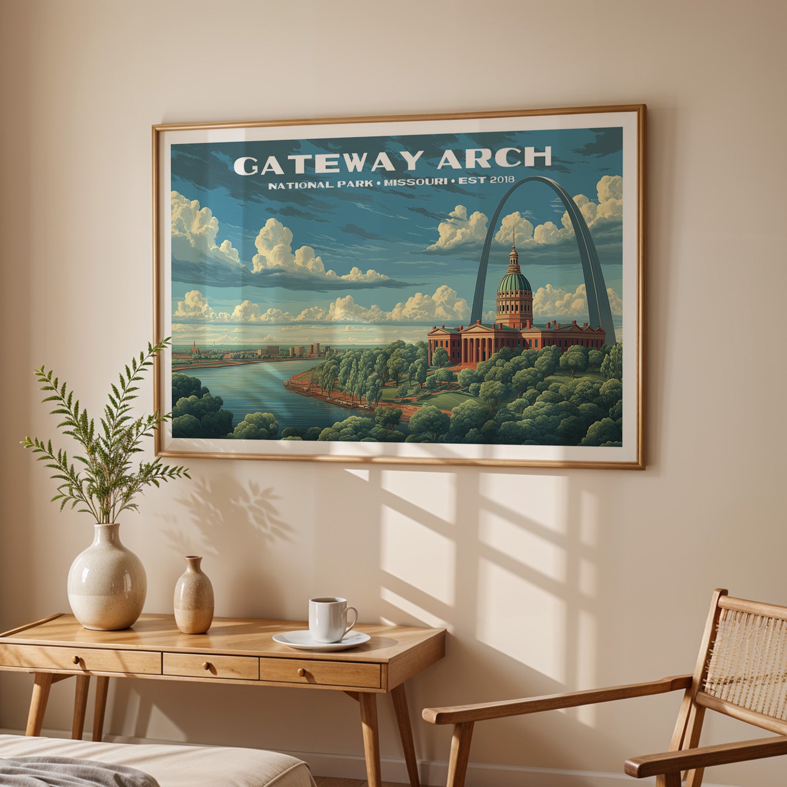 Gateway Arch National Park Horizontal Vintage Art