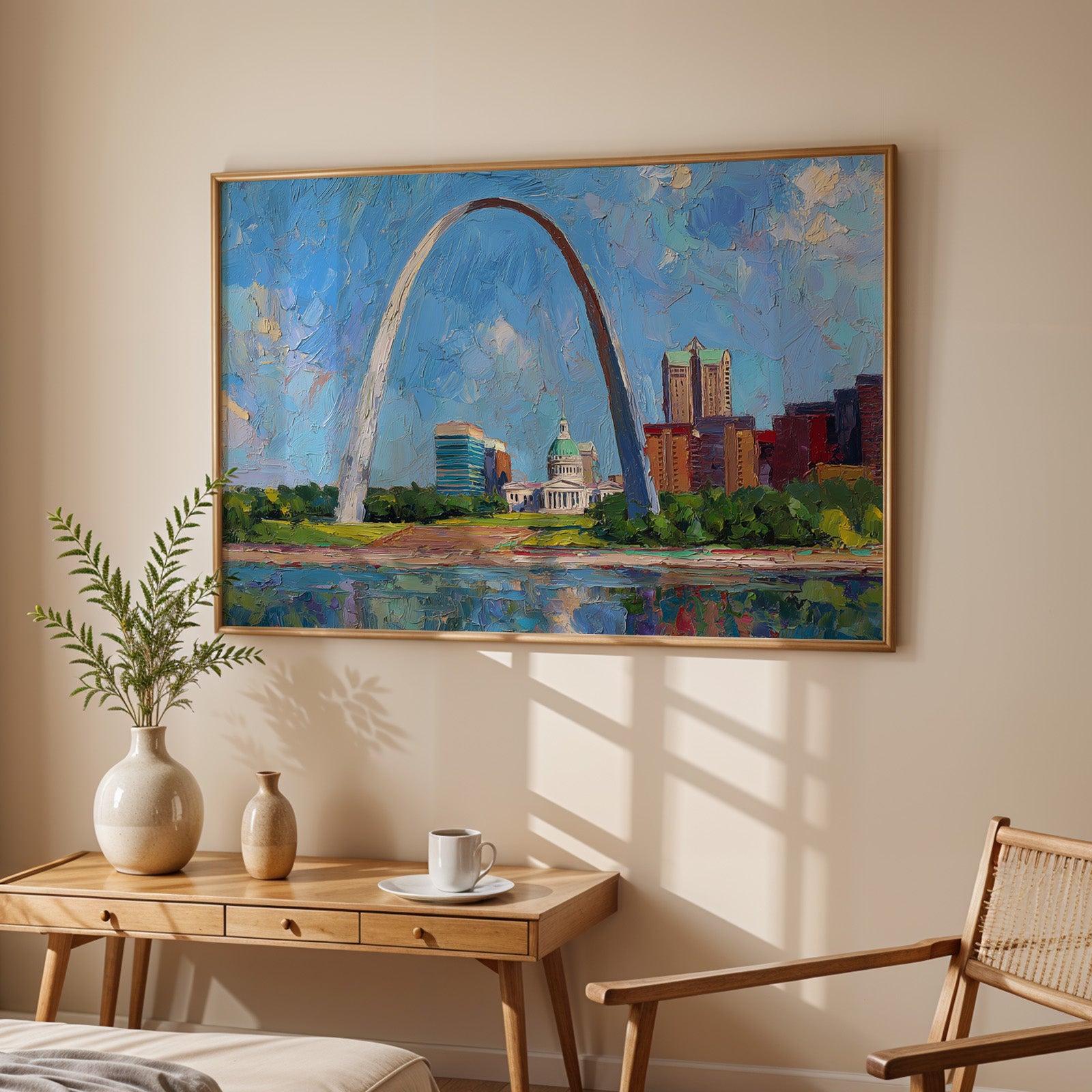 Gateway Arch National Park Oil Painting