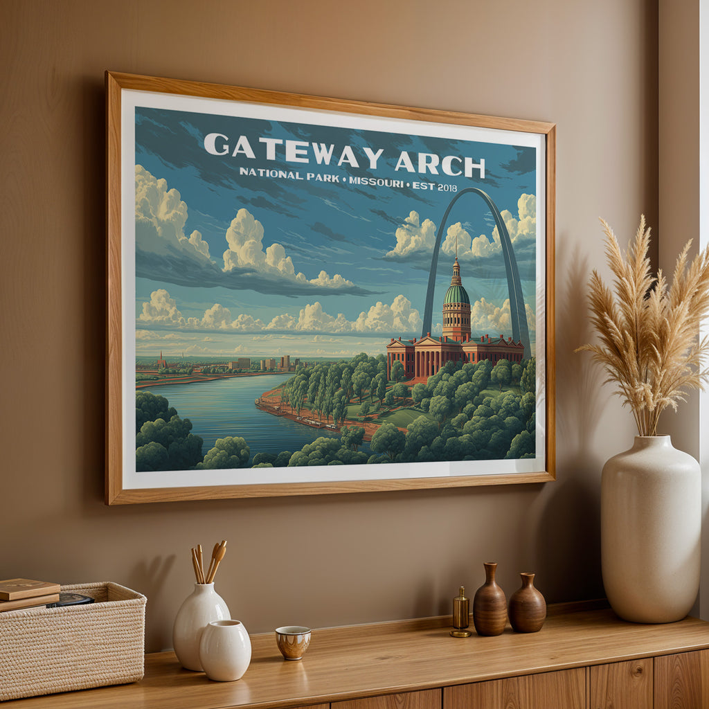 Gateway Arch National Park Horizontal Vintage Art