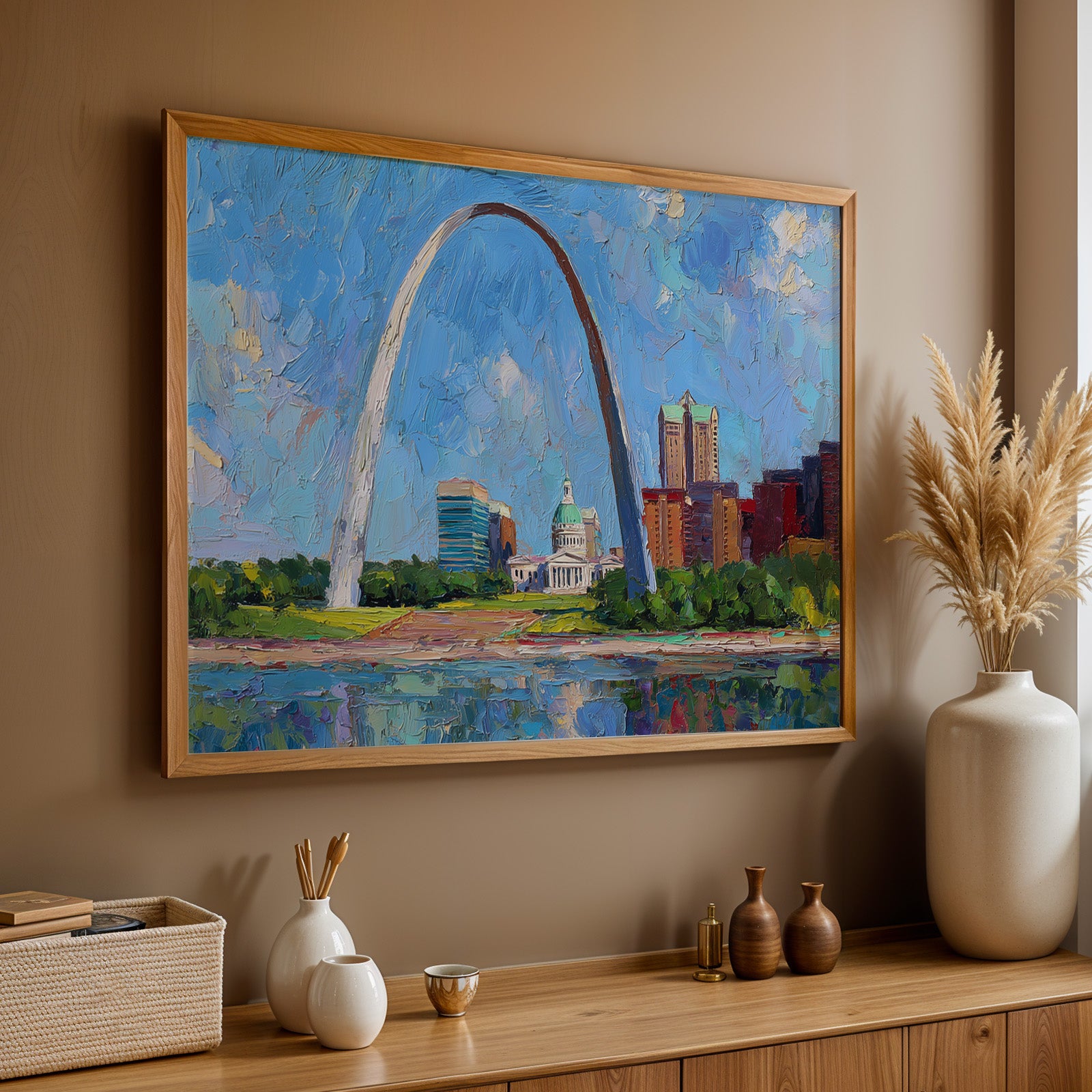 Gateway Arch National Park Oil Painting