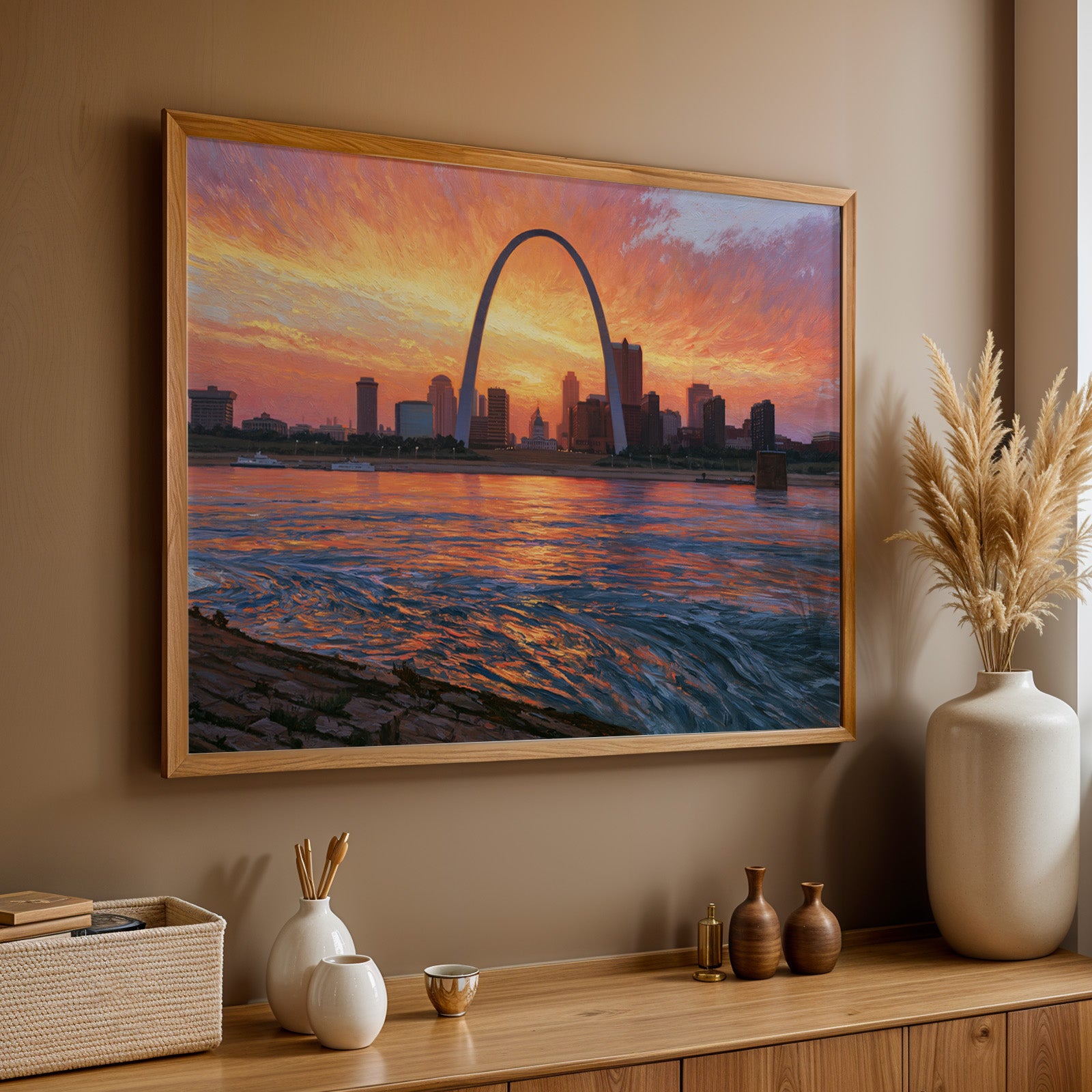 Gateway Arch National Park Classical Oil Painting