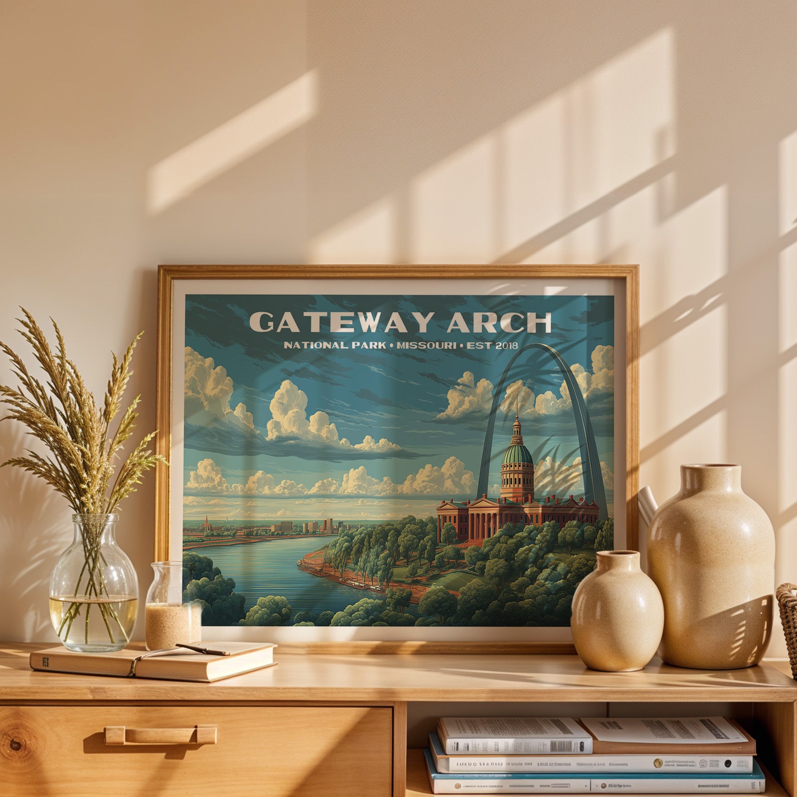 Gateway Arch National Park Horizontal Vintage Art