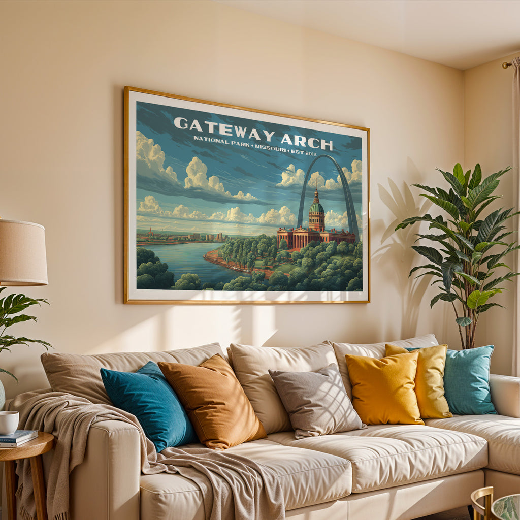 Gateway Arch National Park Horizontal Vintage Art