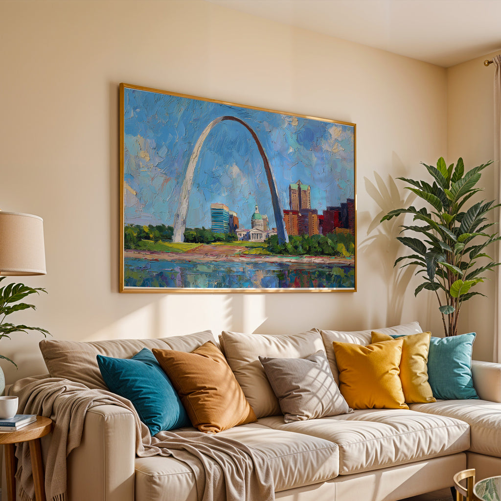 Gateway Arch National Park Oil Painting