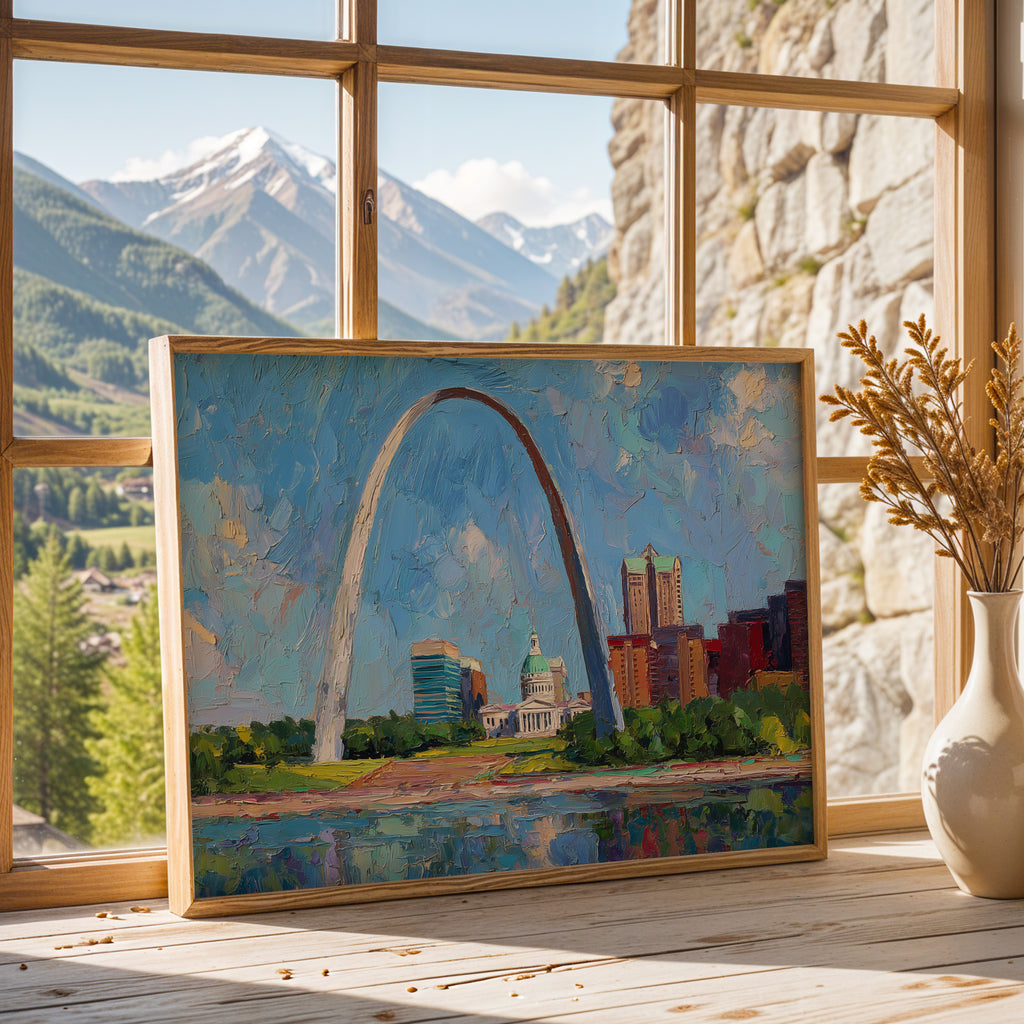 Gateway Arch National Park Oil Painting