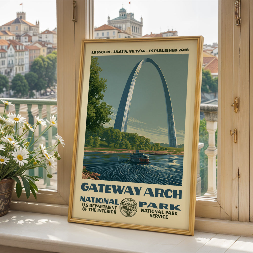 Gateway Arch National Park Vintage WPA Art