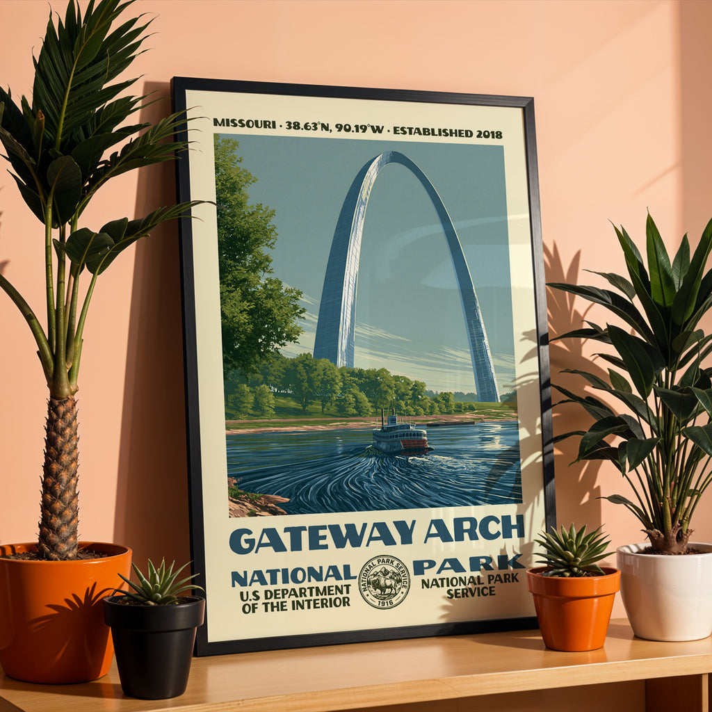 Gateway Arch National Park Vintage WPA Art