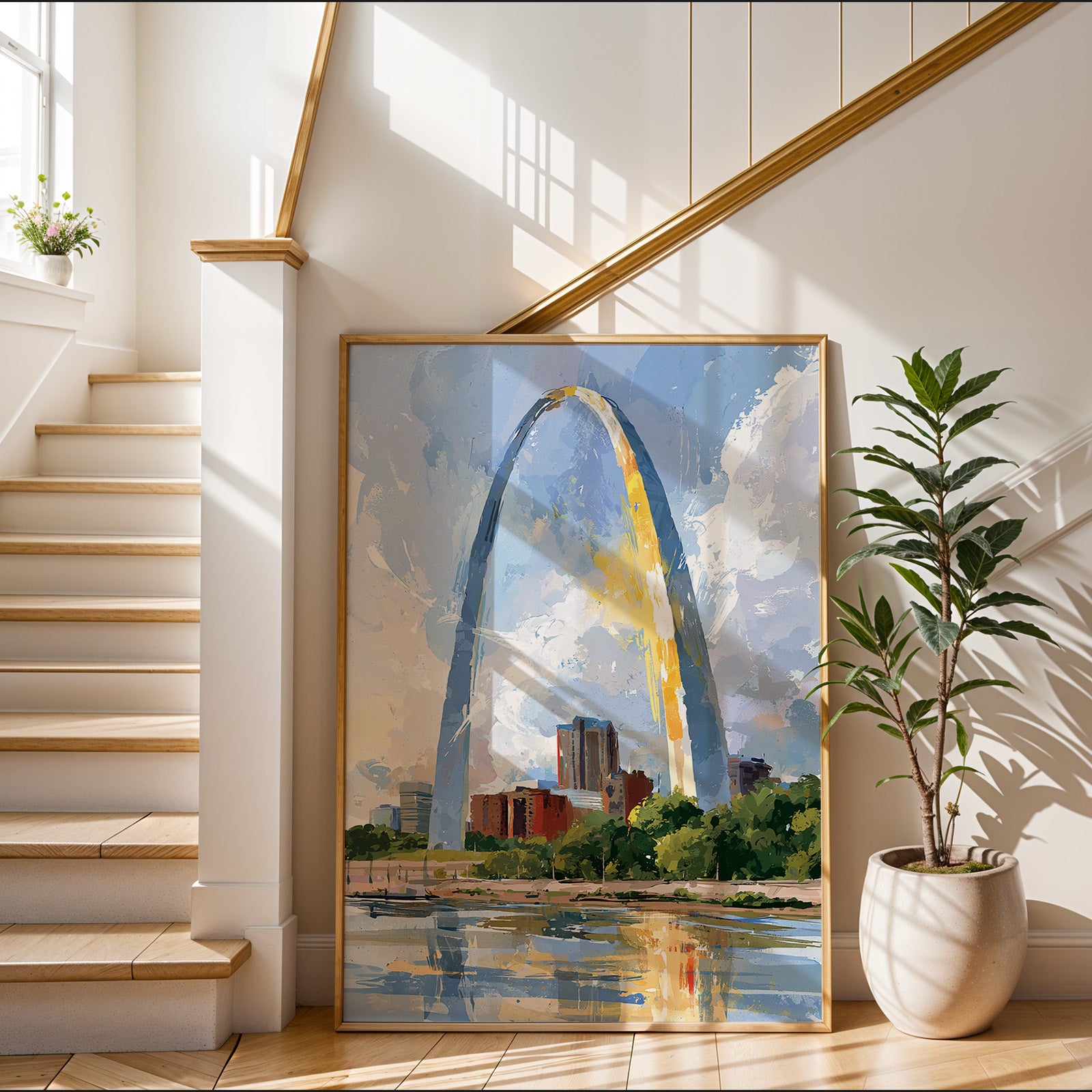 Gateway Arch National Park Watercolor Art
