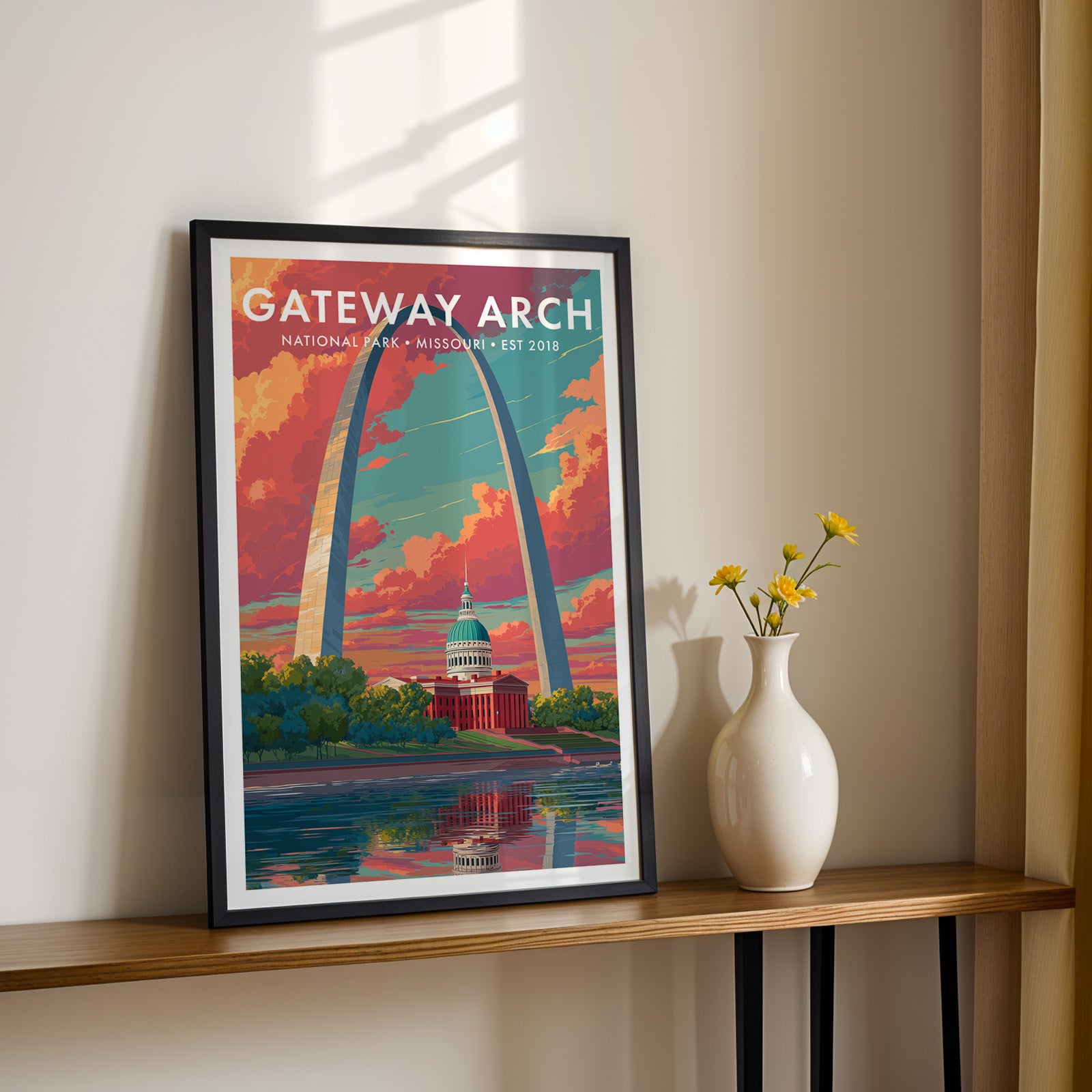 Retro Gateway Arch National Park Print