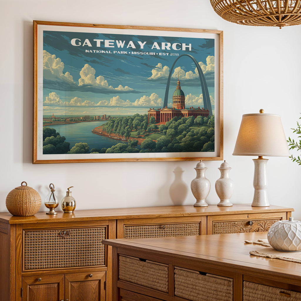 Gateway Arch National Park Horizontal Vintage Art