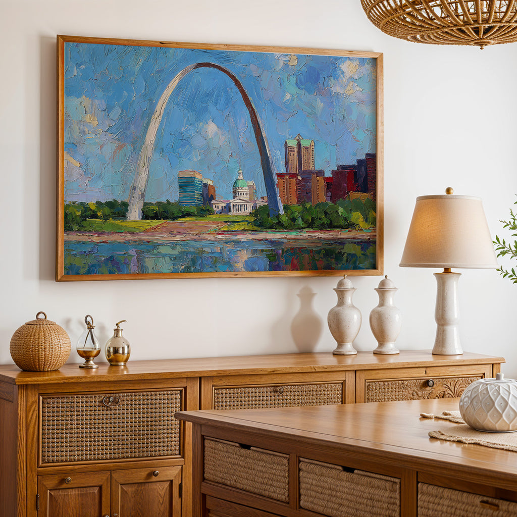 Gateway Arch National Park Oil Painting