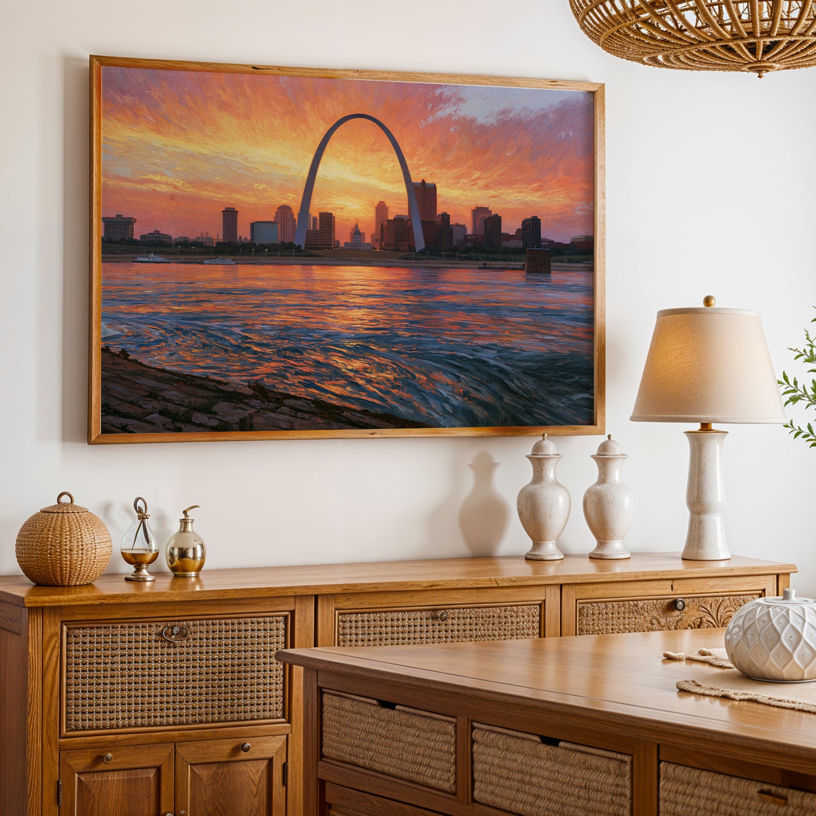 Gateway Arch National Park Classical Oil Painting