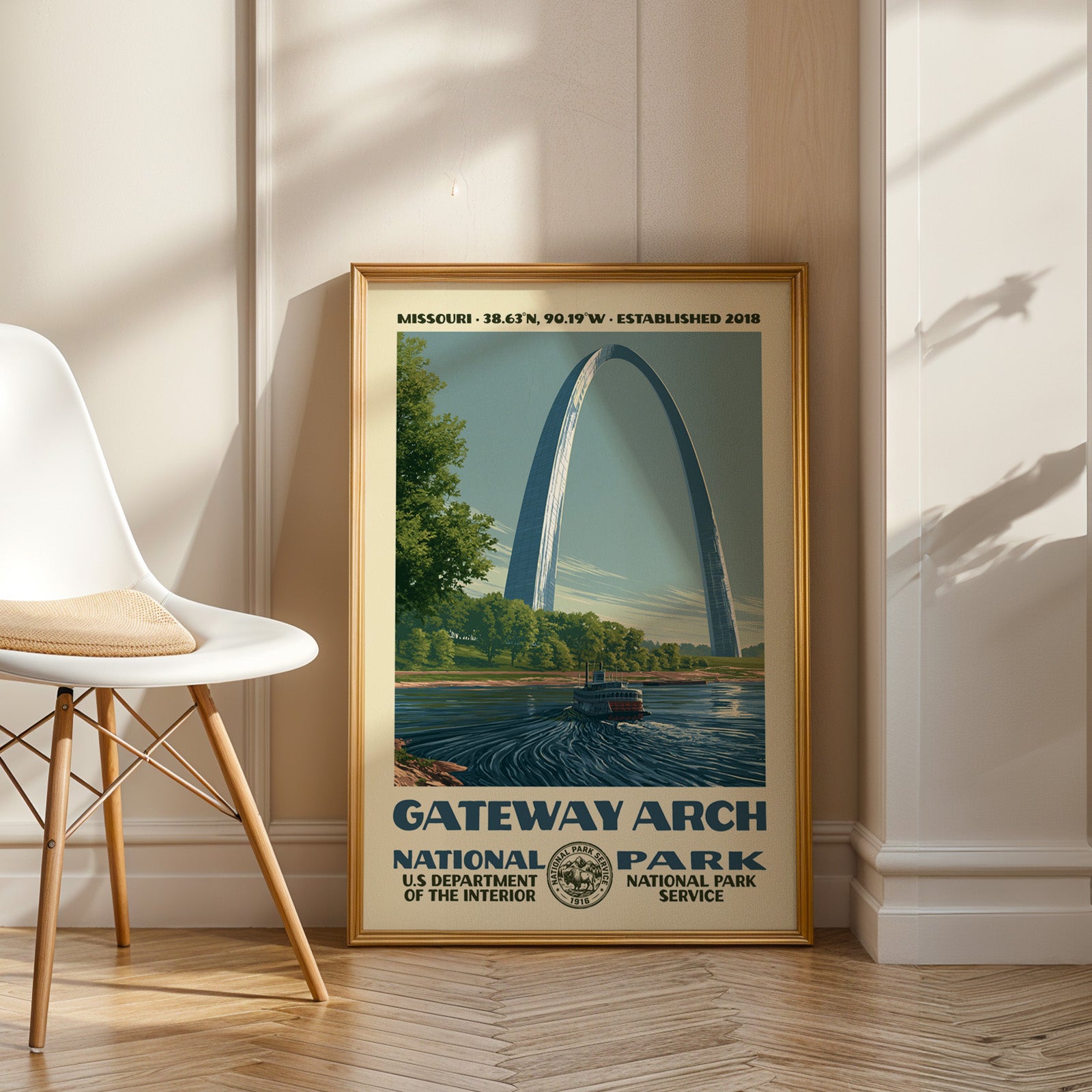 Gateway Arch National Park Vintage WPA Art