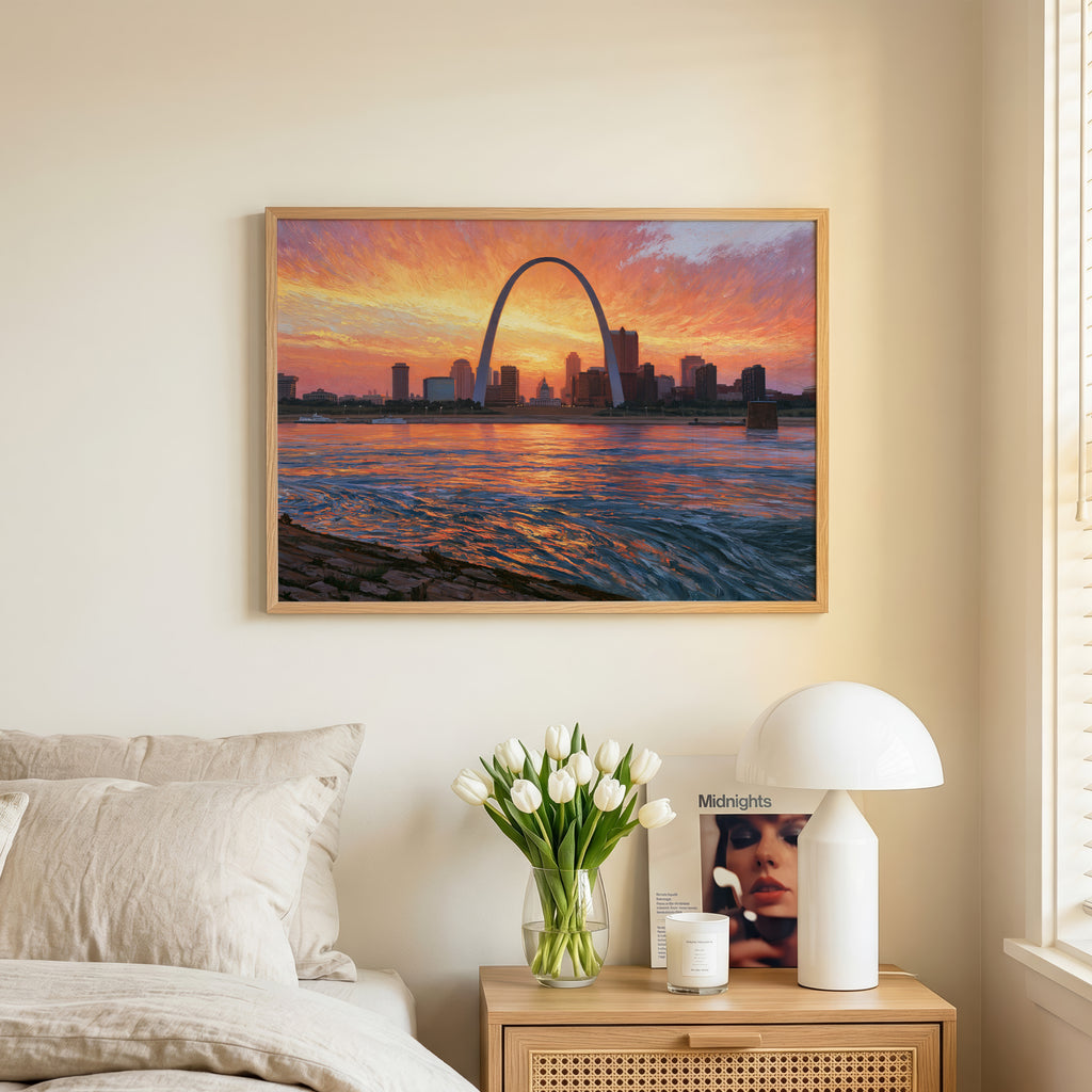 Gateway Arch National Park Classical Oil Painting