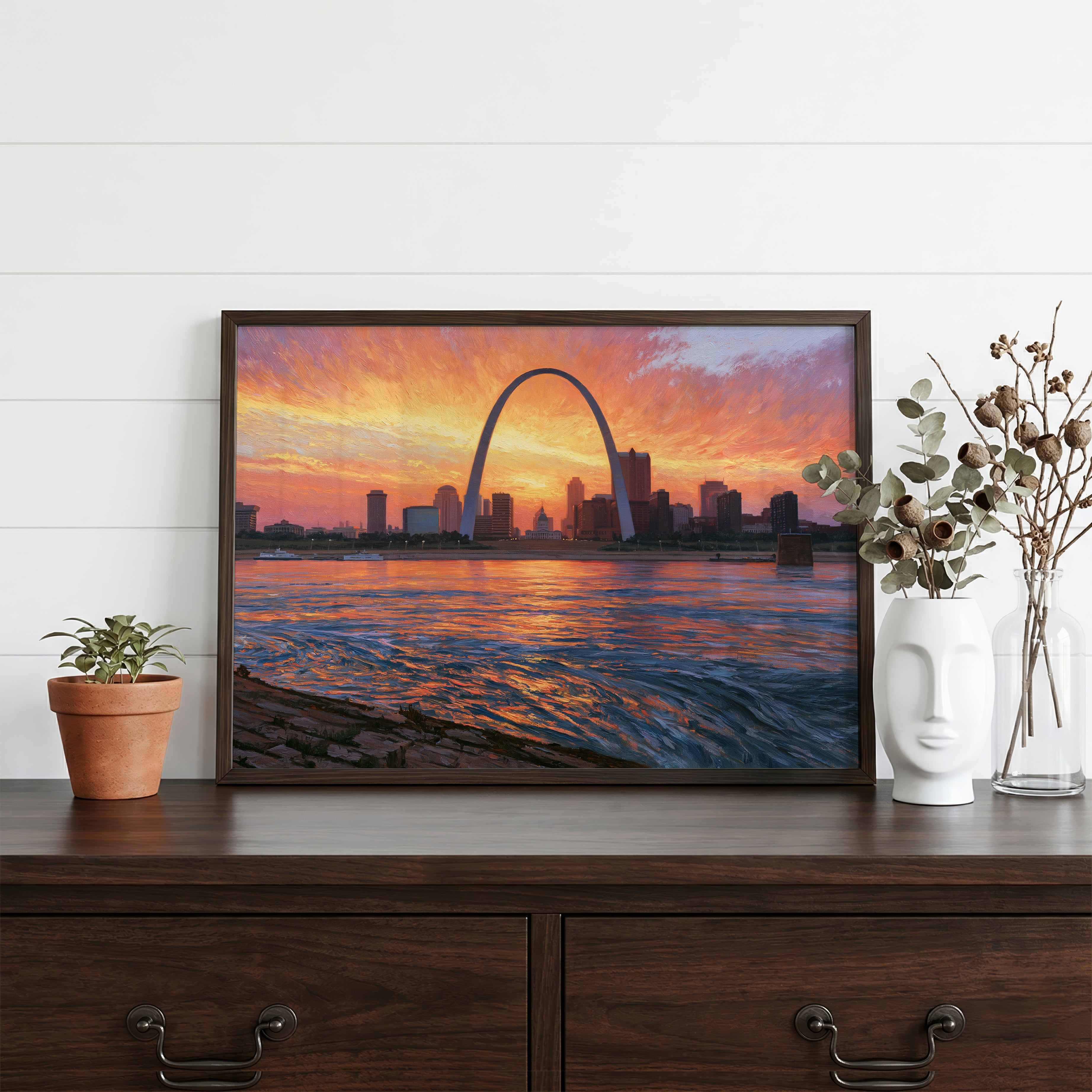 Gateway Arch National Park Classical Oil Painting