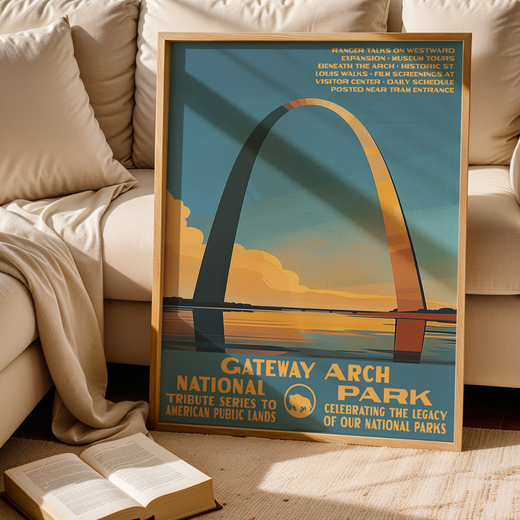 Gateway Arch National Park Vintage WPA Art