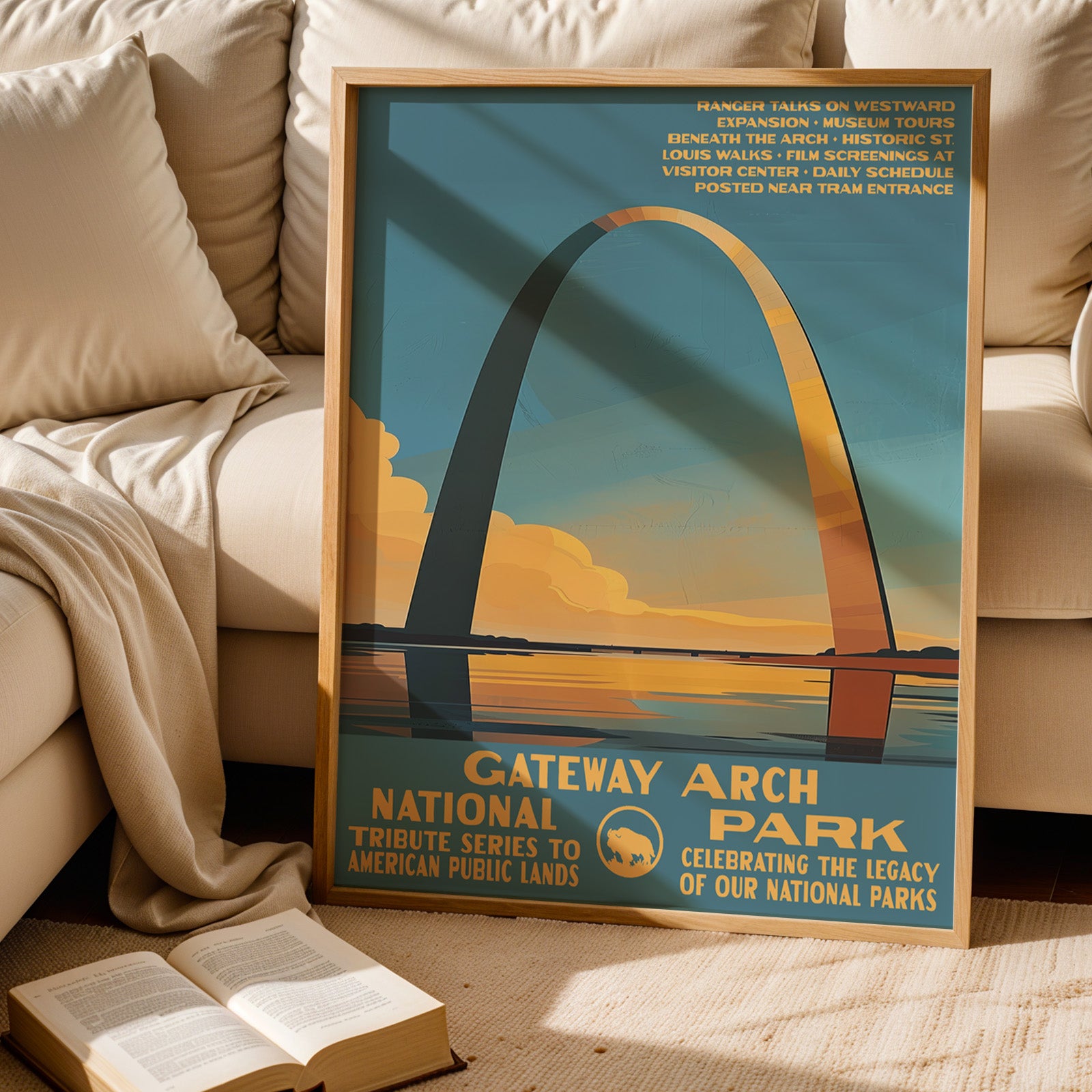 Gateway Arch National Park Vintage WPA Art