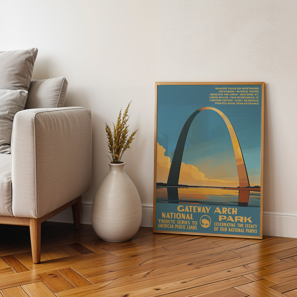 Gateway Arch National Park Vintage WPA Art