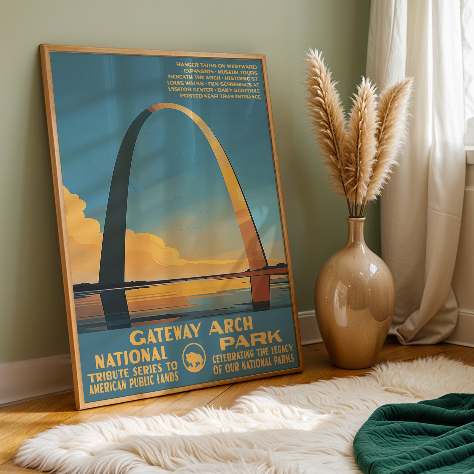 Gateway Arch National Park Vintage WPA Art