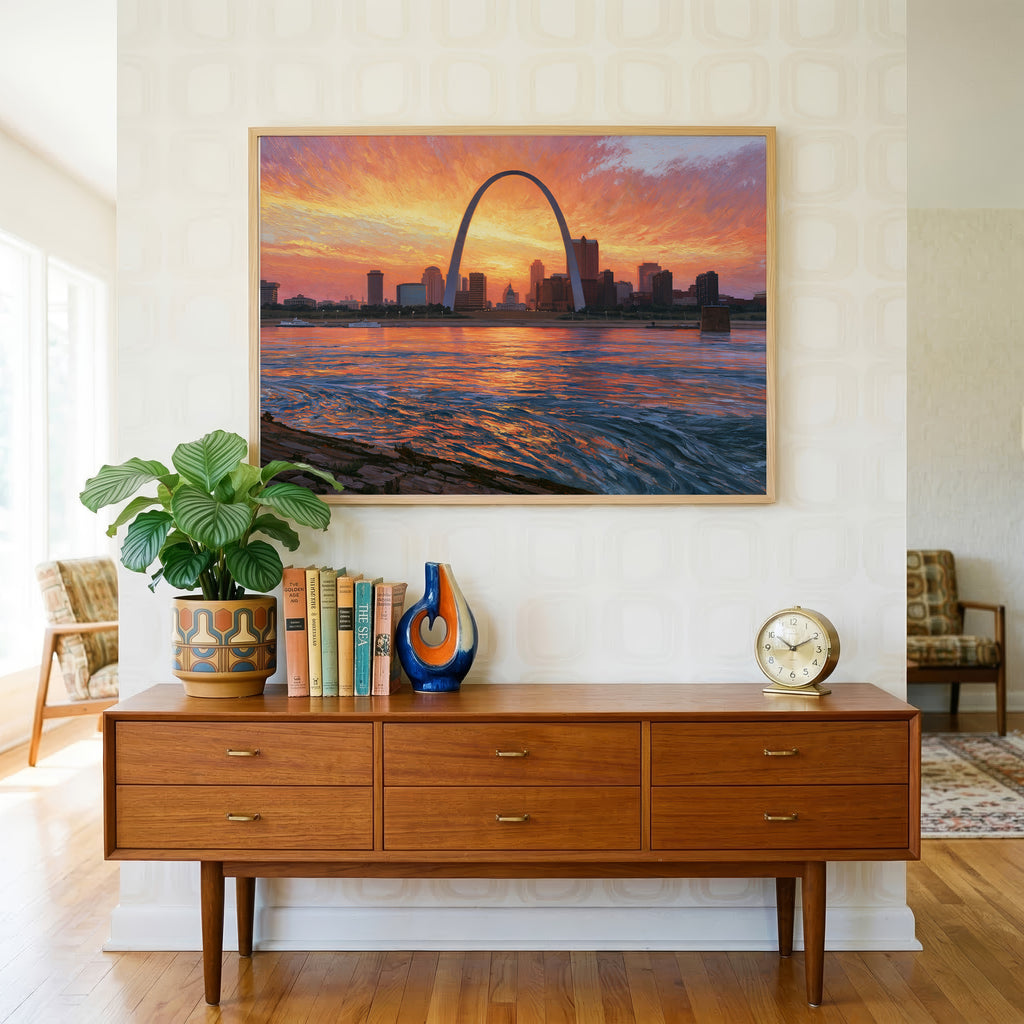 Gateway Arch National Park Classical Oil Painting