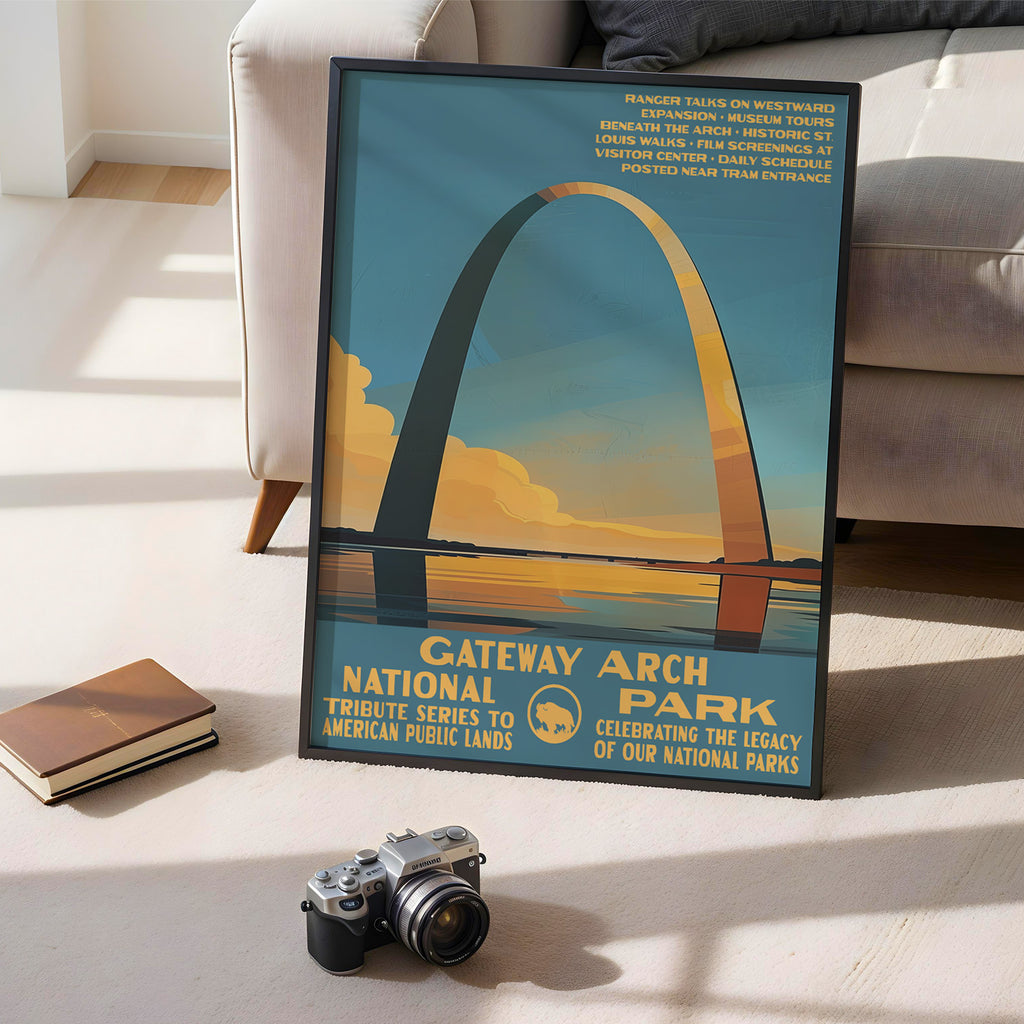 Gateway Arch National Park Vintage WPA Art