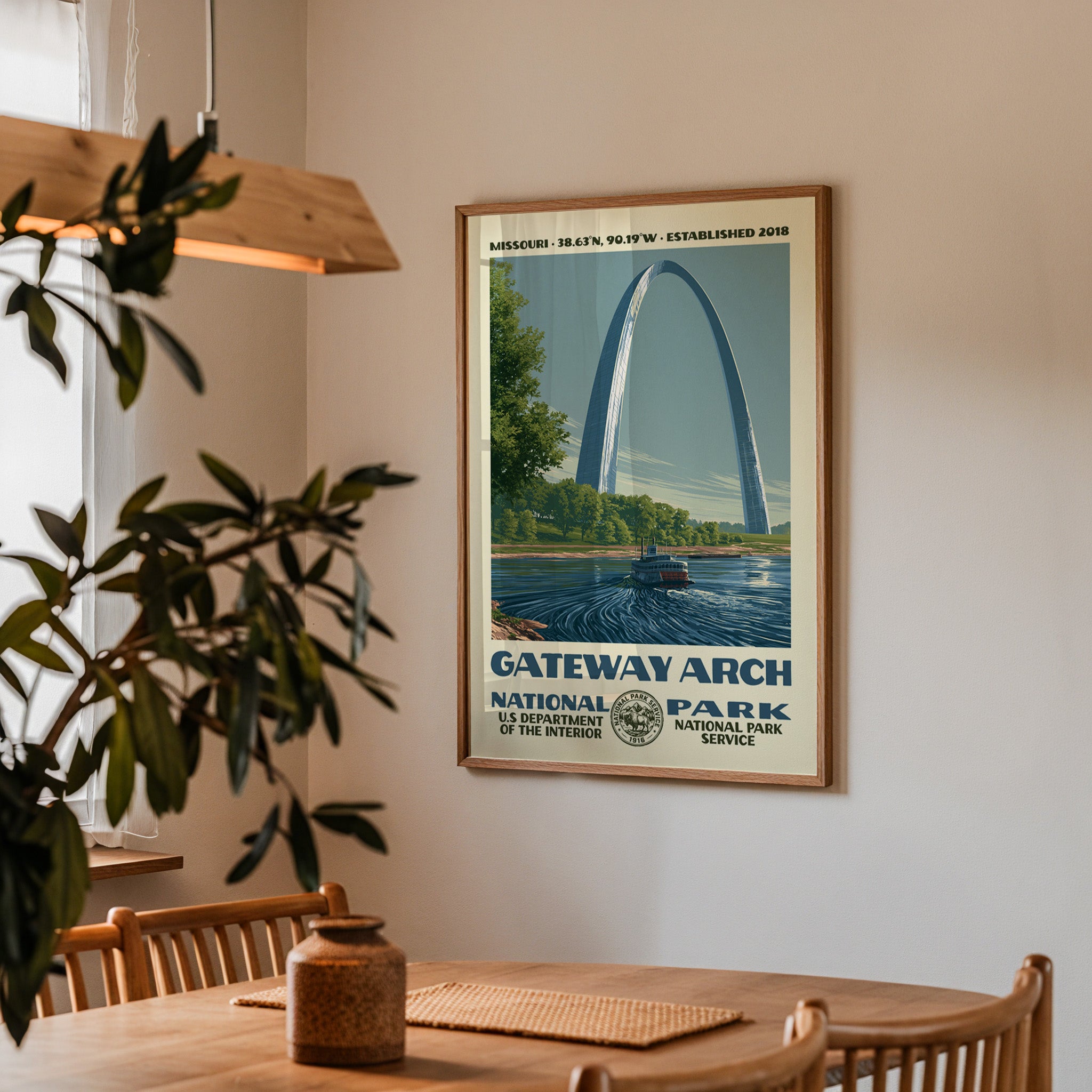 Gateway Arch National Park Vintage WPA Art