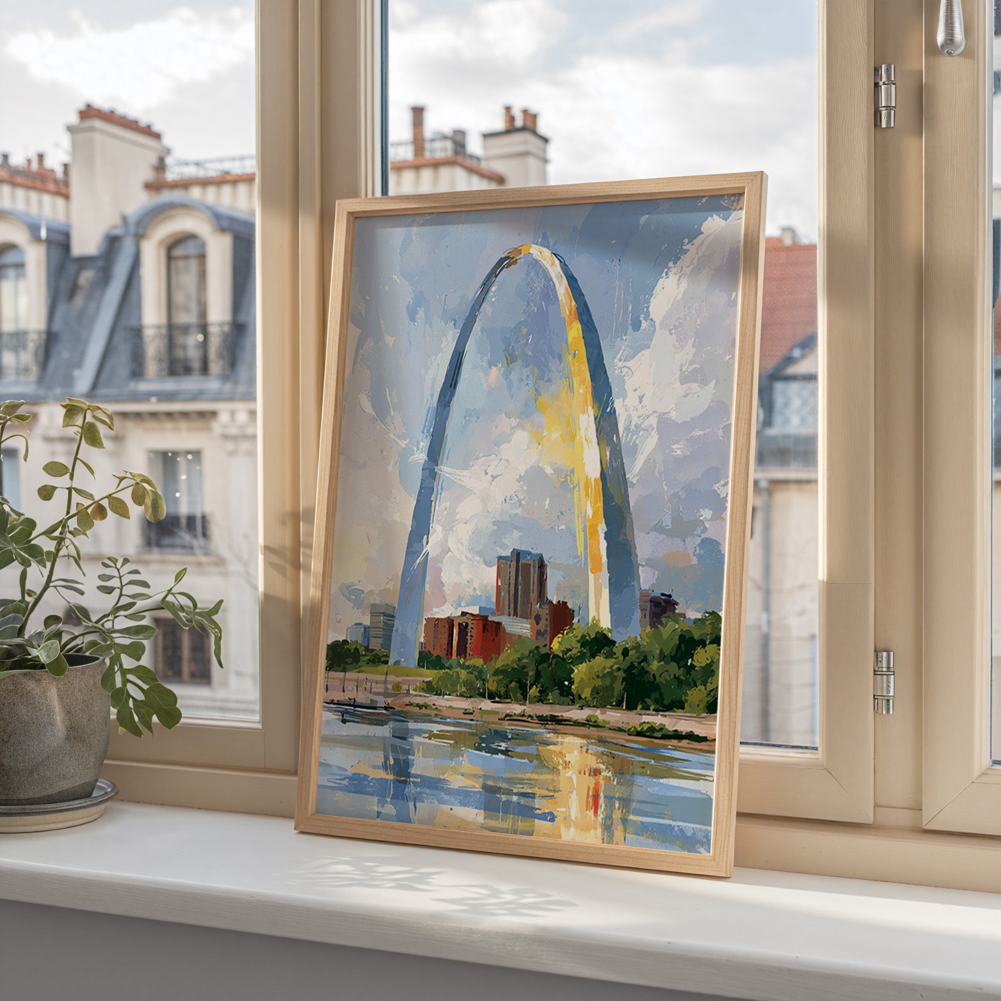 Gateway Arch National Park Watercolor Art