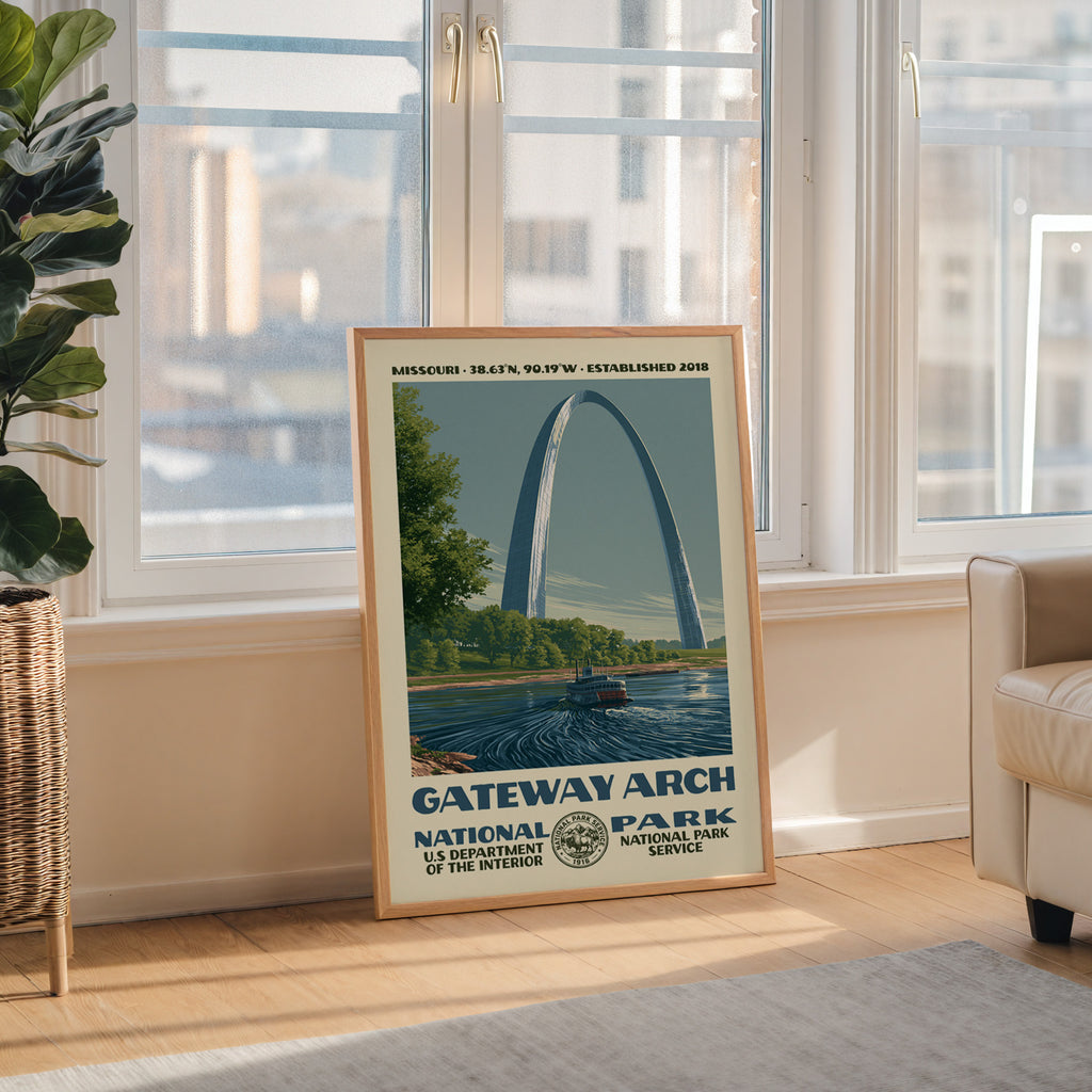 Gateway Arch National Park Vintage WPA Art