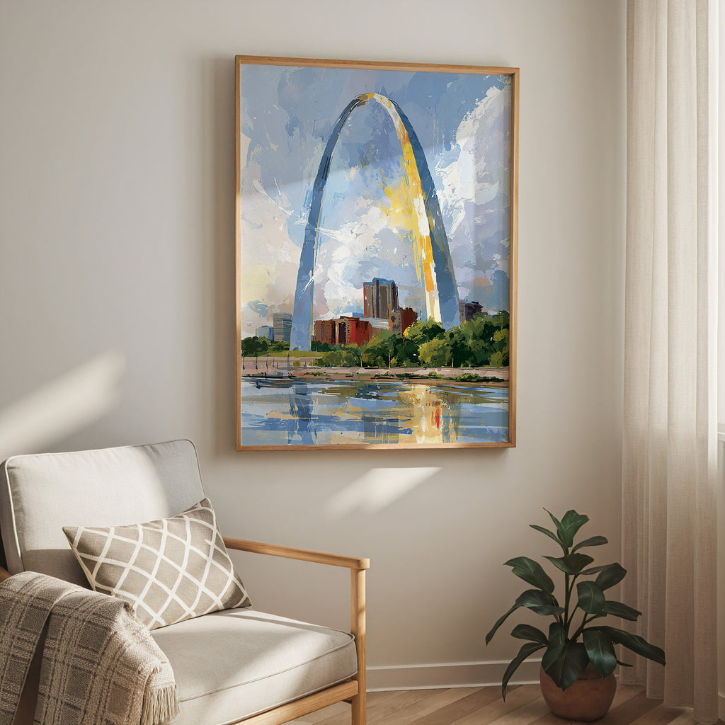 Gateway Arch National Park Watercolor Art