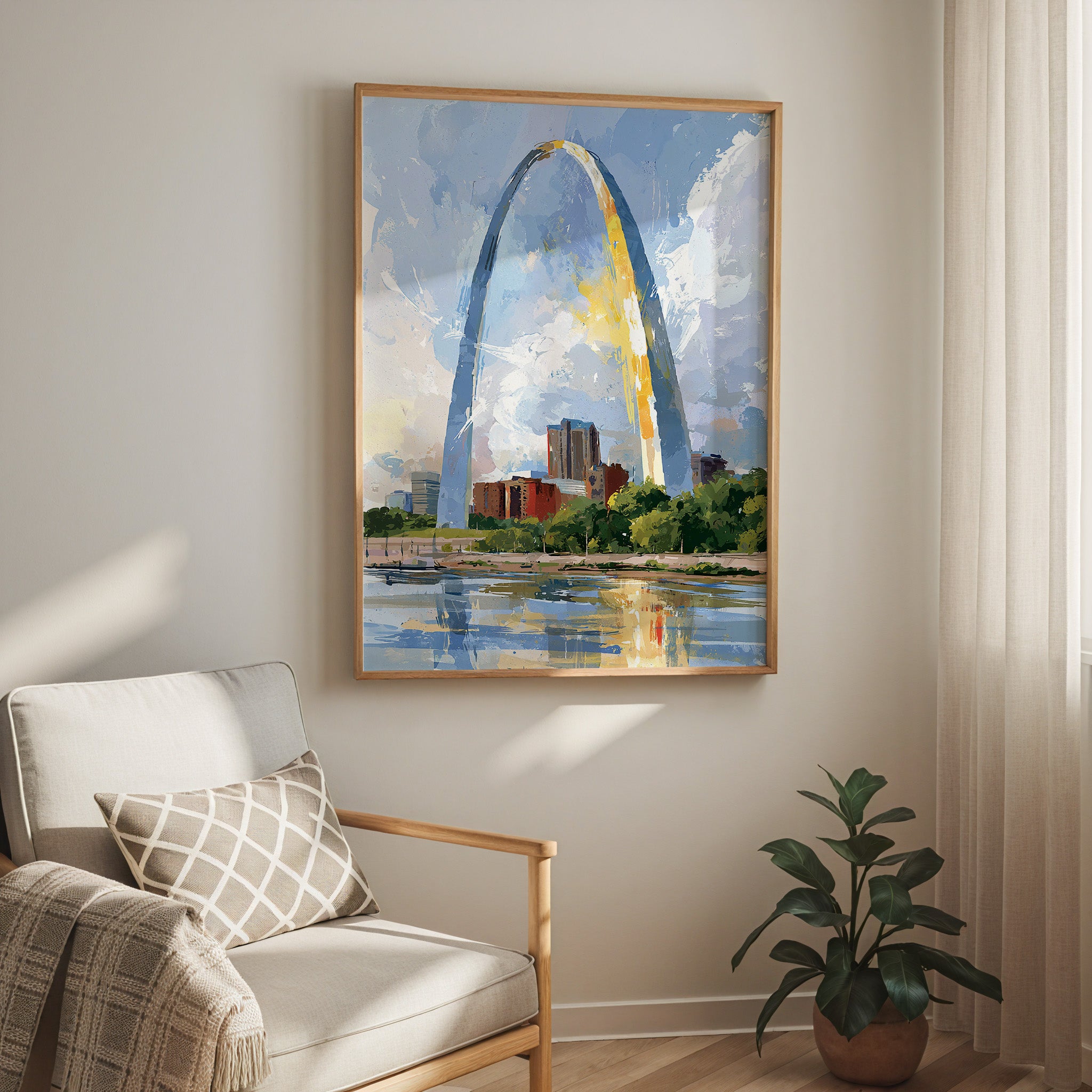 Gateway Arch National Park Watercolor Art