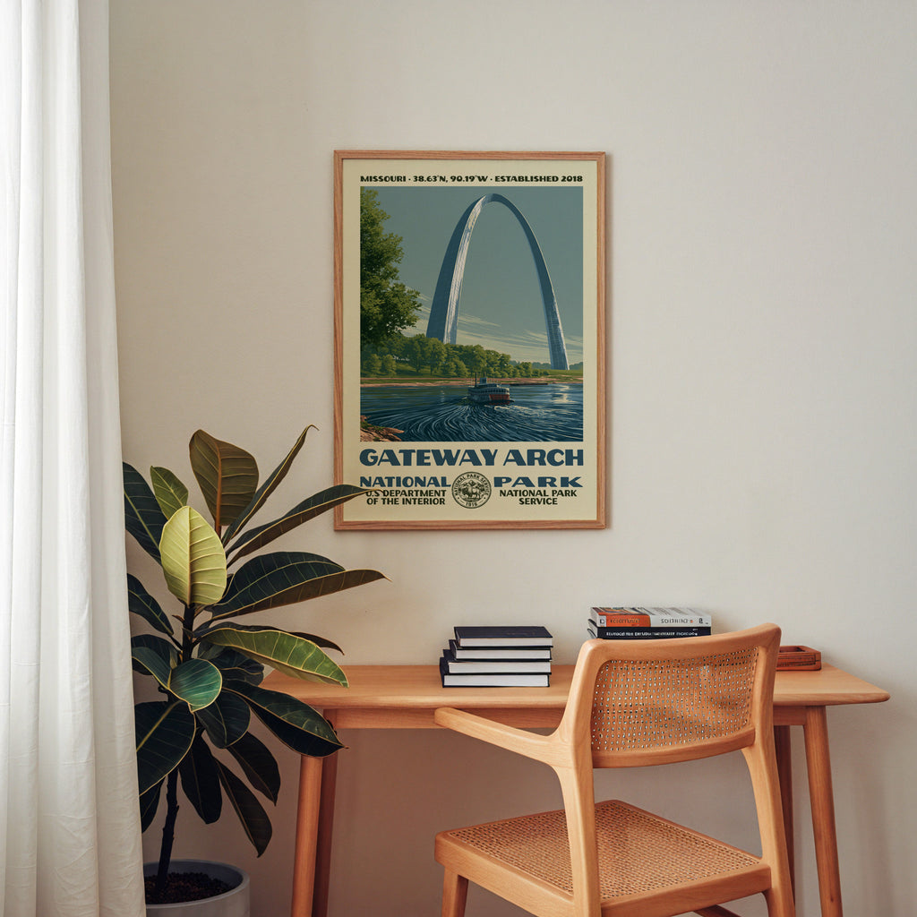 Gateway Arch National Park Vintage WPA Art