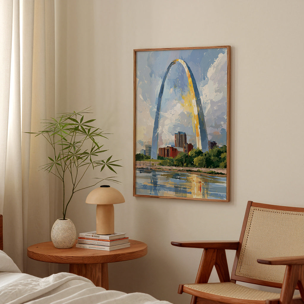 Gateway Arch National Park Watercolor Art