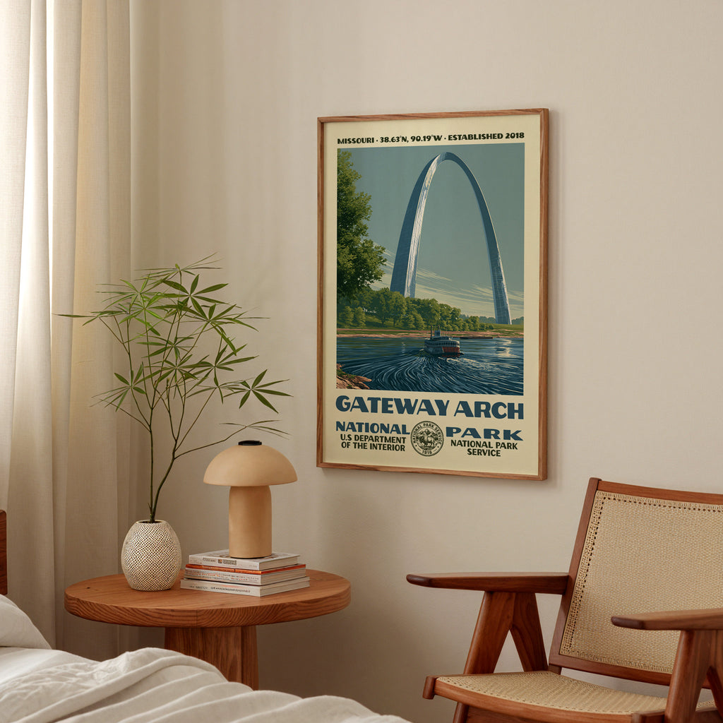 Gateway Arch National Park Vintage WPA Art