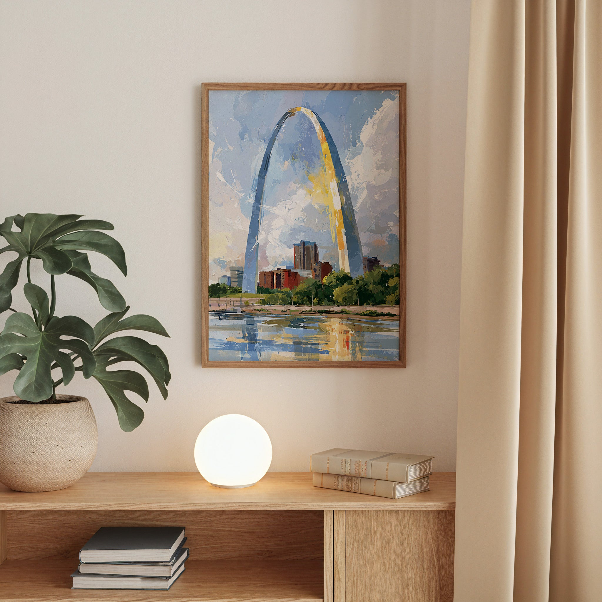 Gateway Arch National Park Watercolor Art