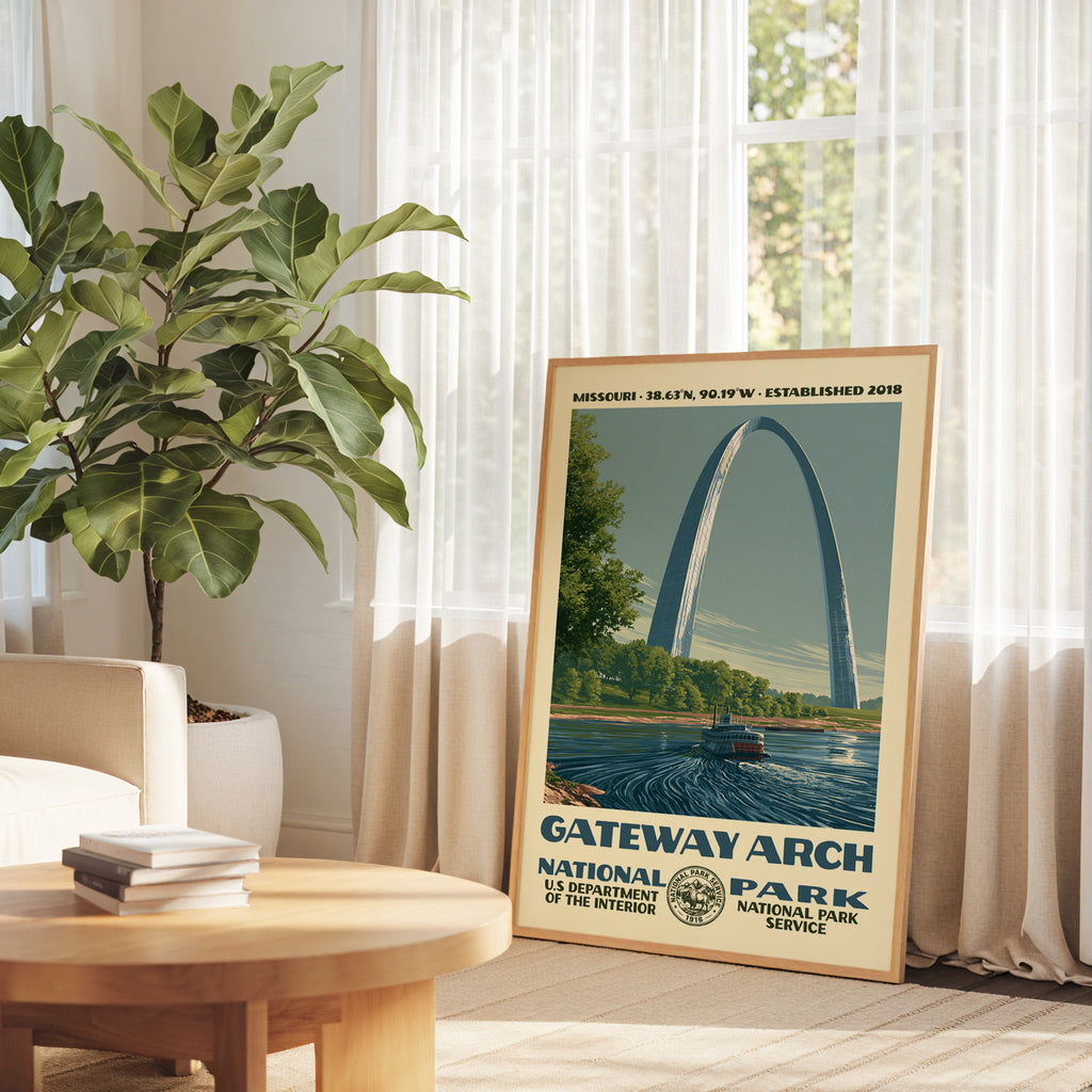 Gateway Arch National Park Vintage WPA Art
