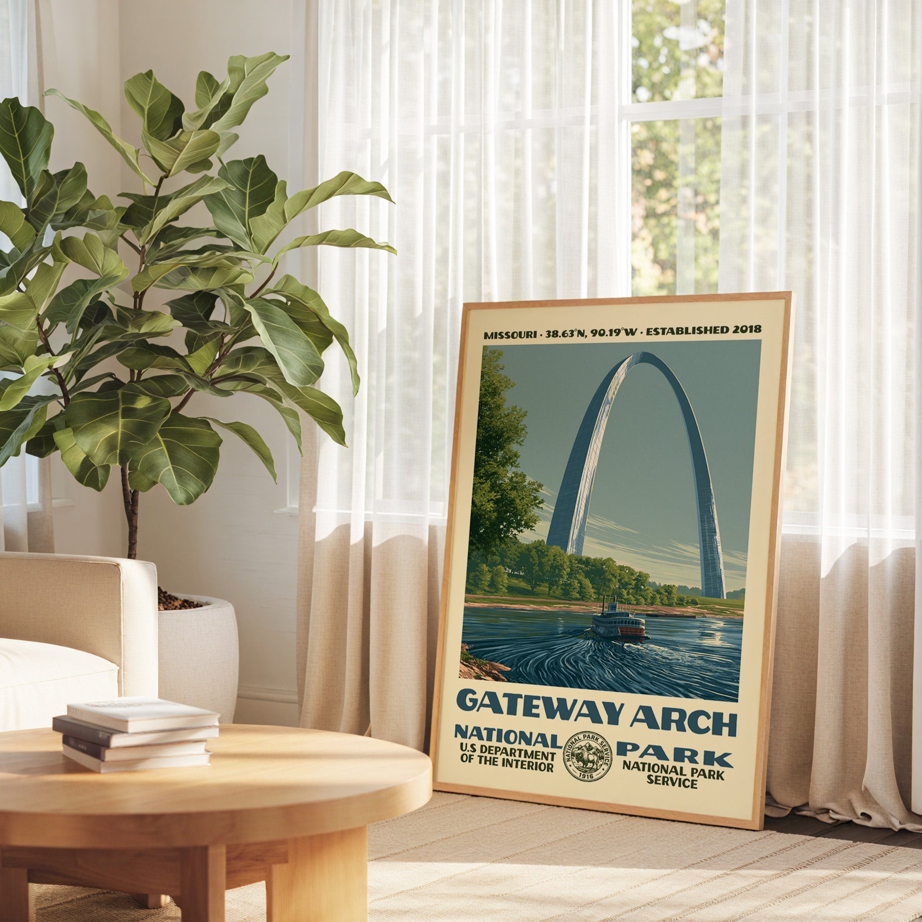 Gateway Arch National Park Vintage WPA Art