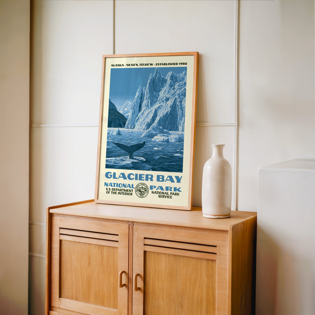 Glacier Bay National Park Vintage WPA Art