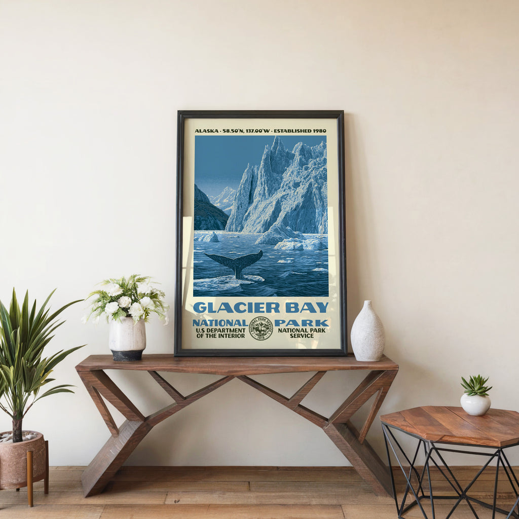 Glacier Bay National Park Vintage WPA Art