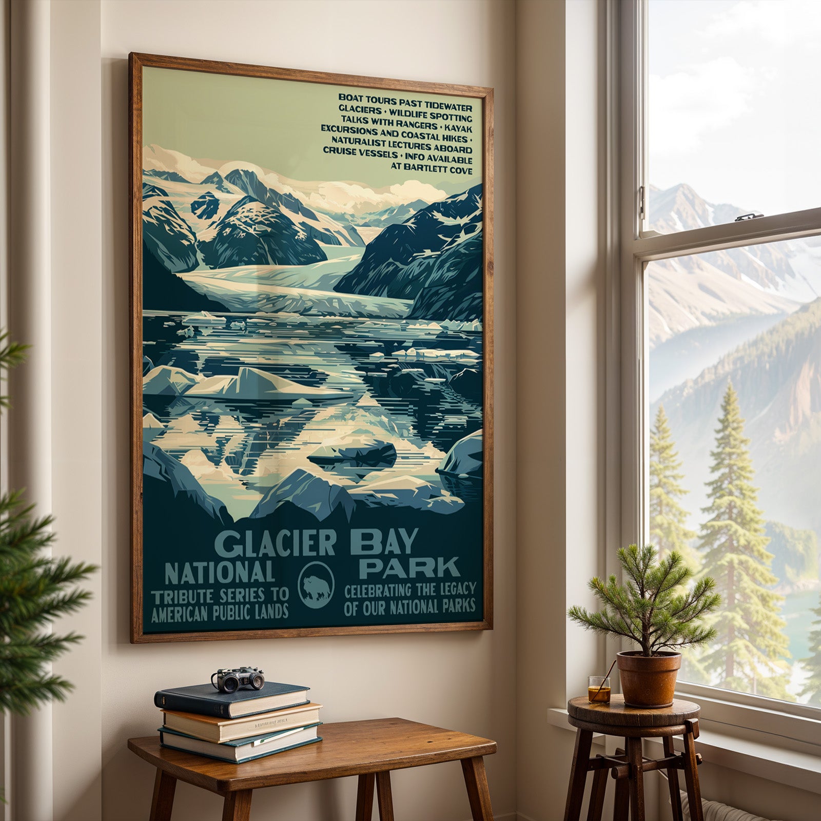 Glacier Bay National Park Vintage WPA Art