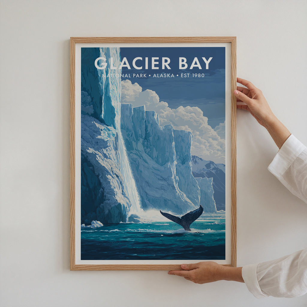 Retro Glacier Bay National Park Print