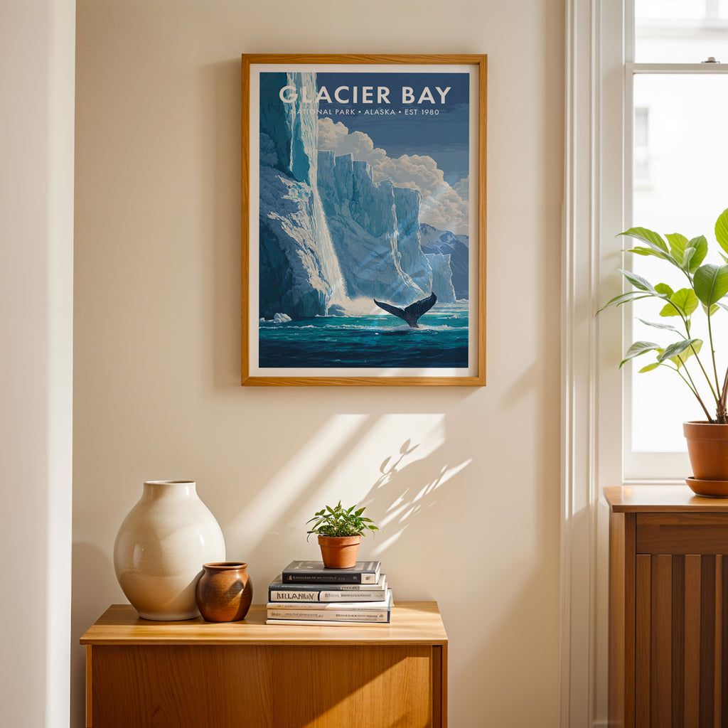 Retro Glacier Bay National Park Print