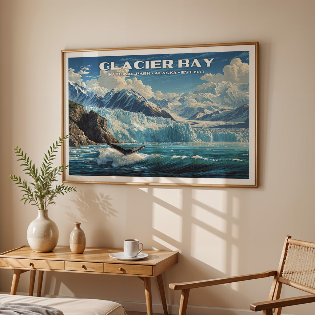 Glacier Bay National Park Horizontal Vintage Art