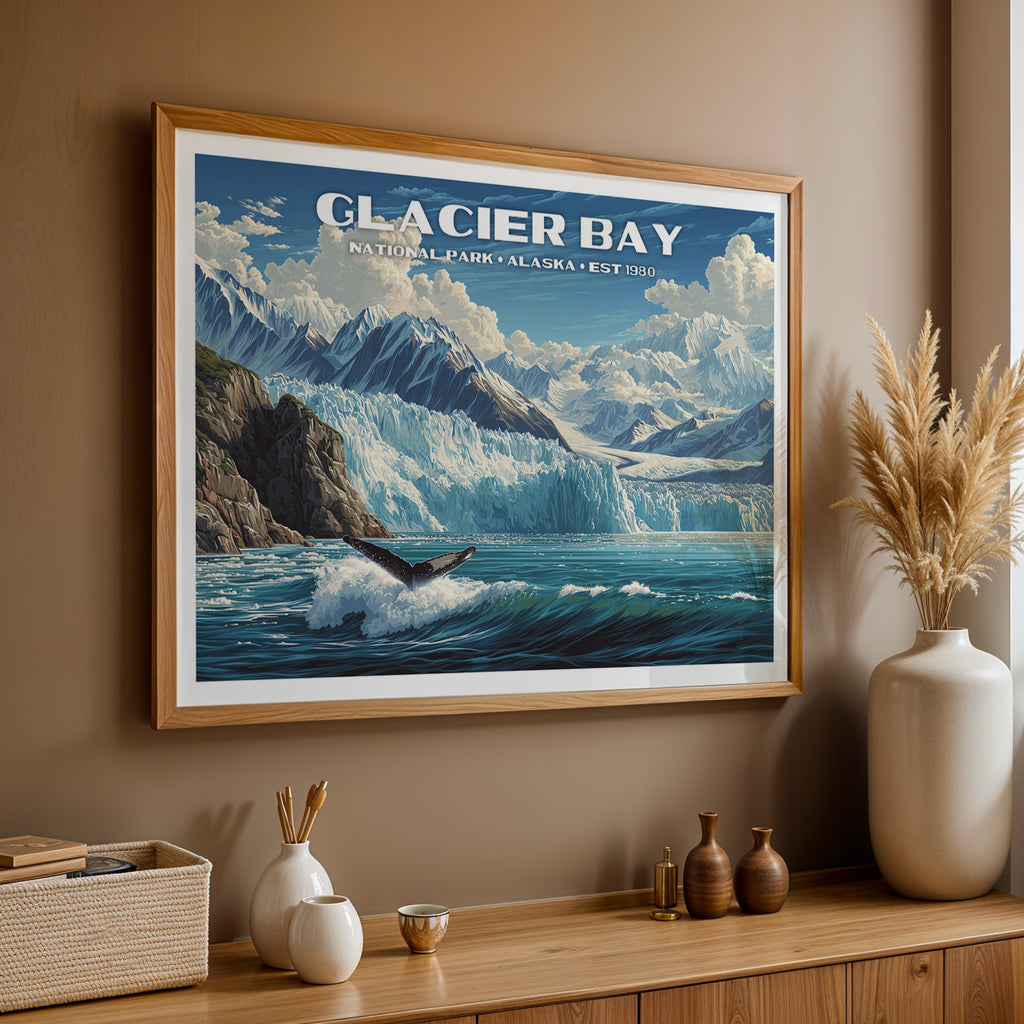 Glacier Bay National Park Horizontal Vintage Art