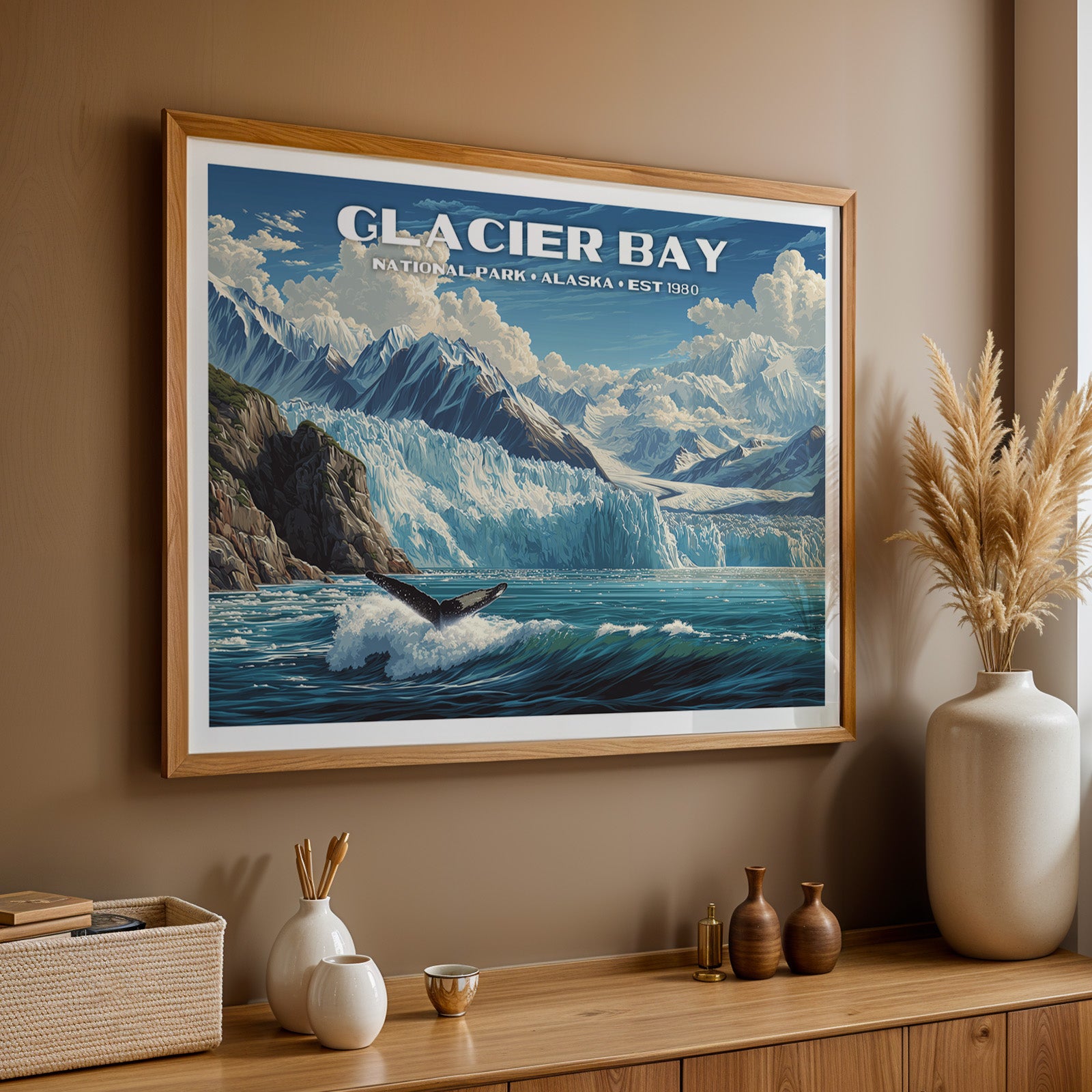 Glacier Bay National Park Horizontal Vintage Art